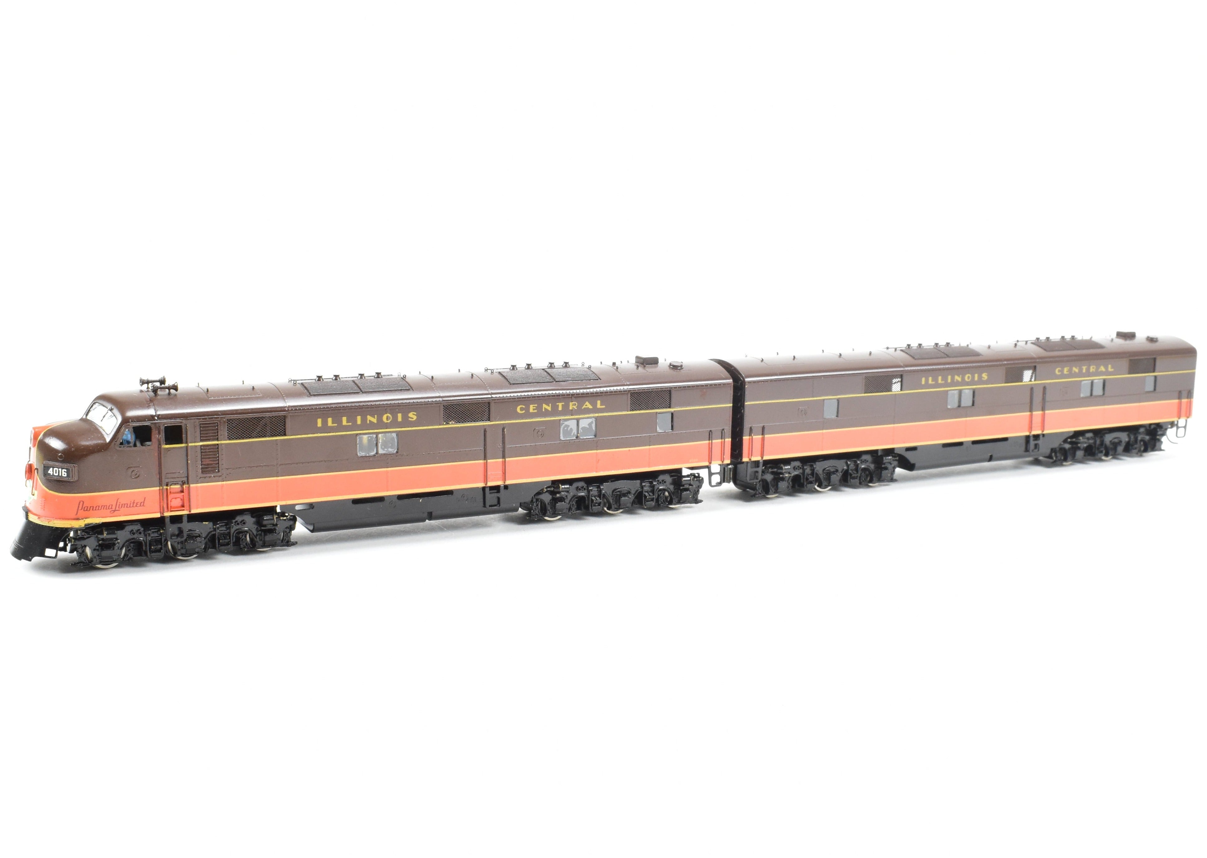 HO Brass Oriental Limited Illinois Central E7A/B Set with Large Number Boards