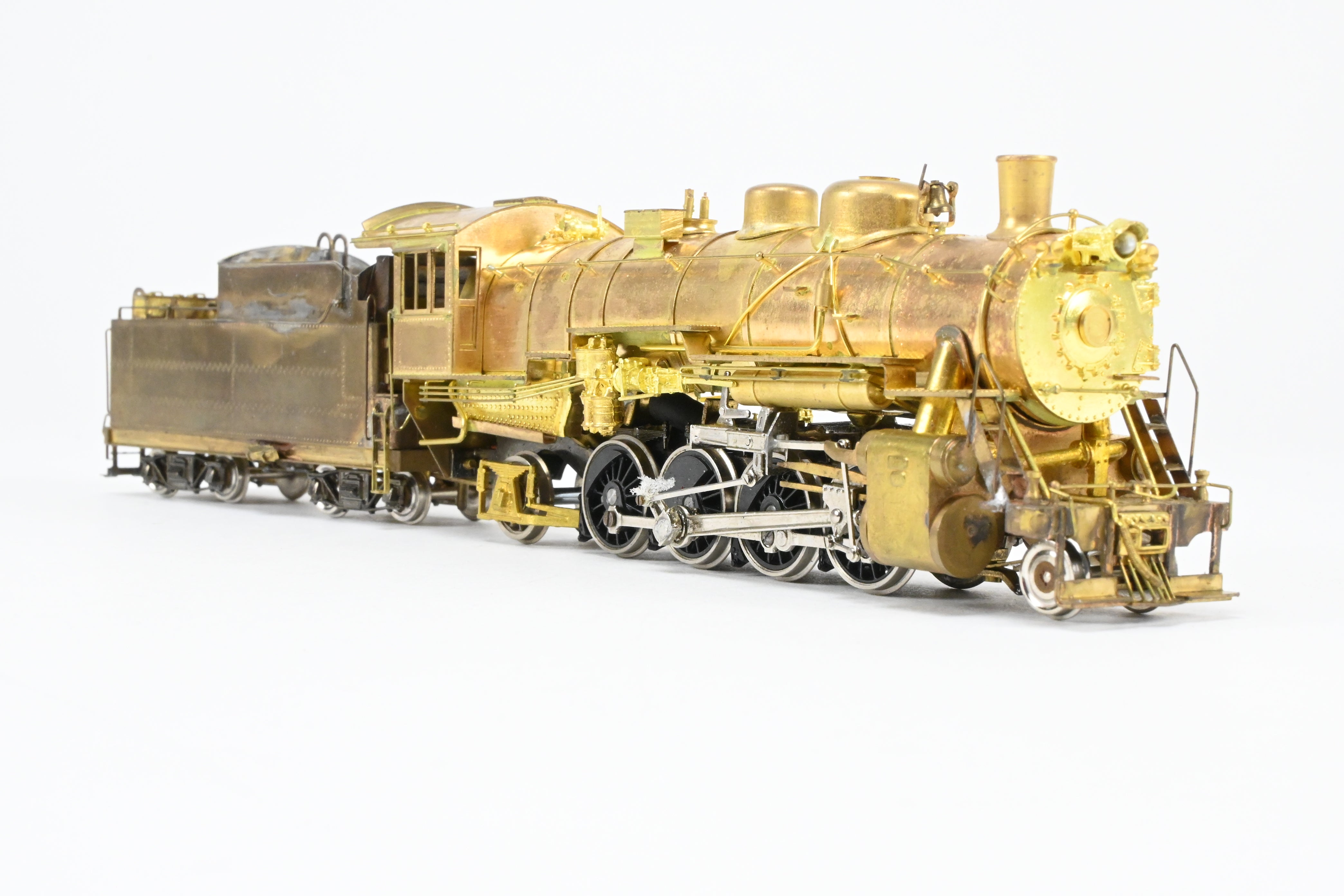 HO Scale Brass LMB Models CB&Q - Burlington Route 2-8-2 O-1A Mikado Steam Locomotive with Custom Tender Crafted by Joe G Collias