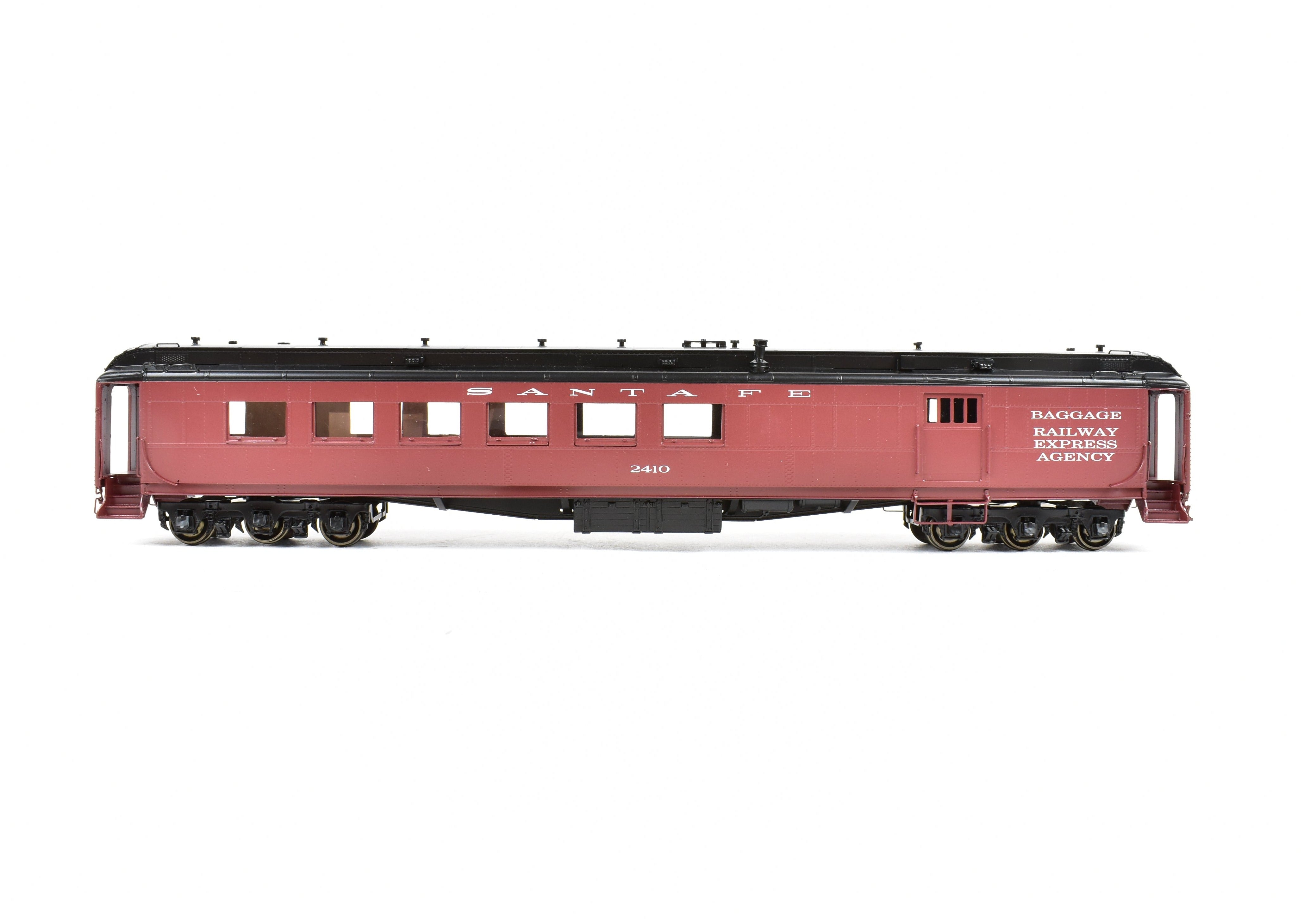 HO Scale Brass ATSF - Santa Fe Heavyweight Combine Car #2410 FP by Pecos River