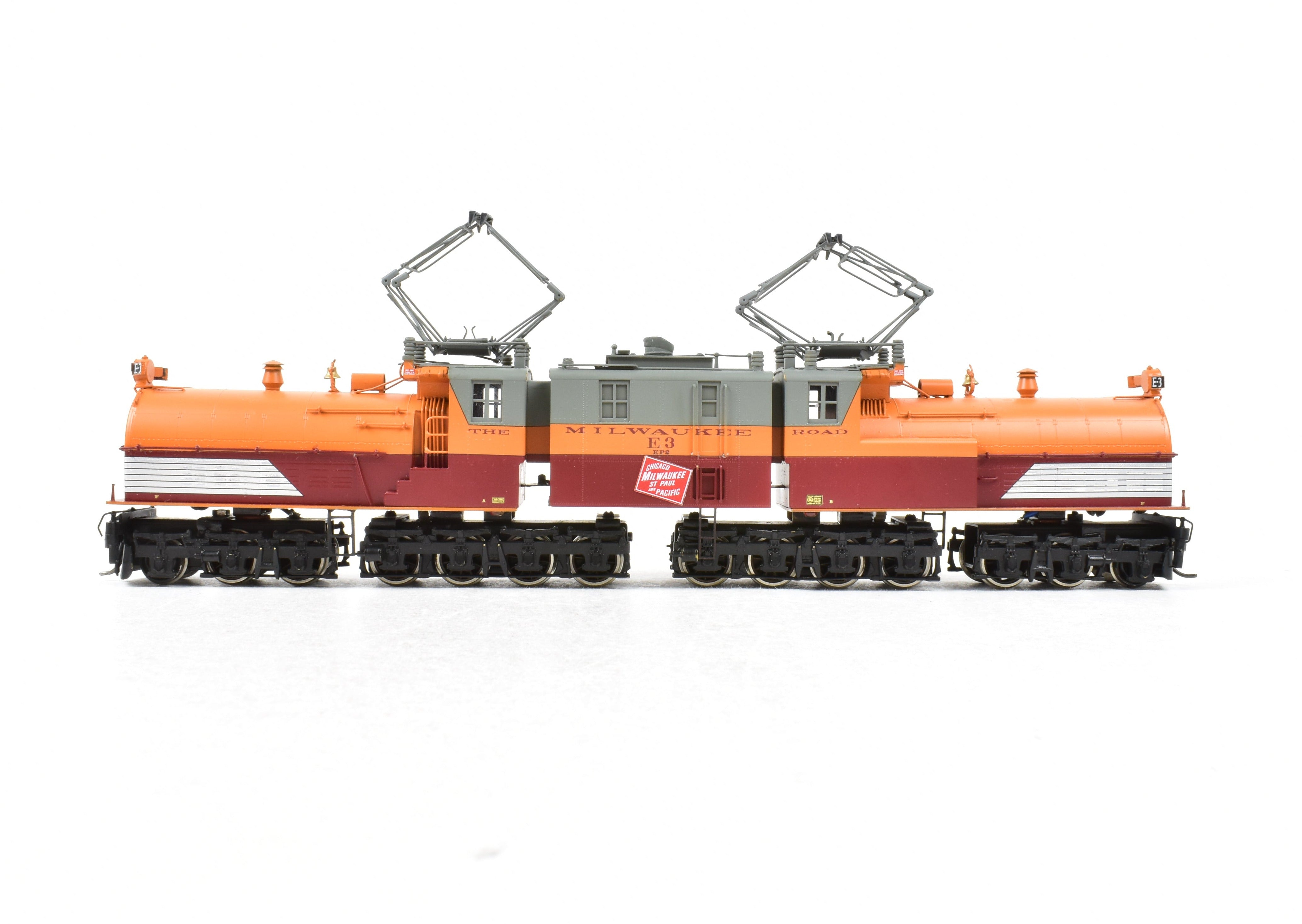 High - Quality HO Scale Brass NJ Custom Milwaukee Road EP - 2 BI - Polar Gearless Electric Model Train with Pro - Paint Finish, Model No. E3