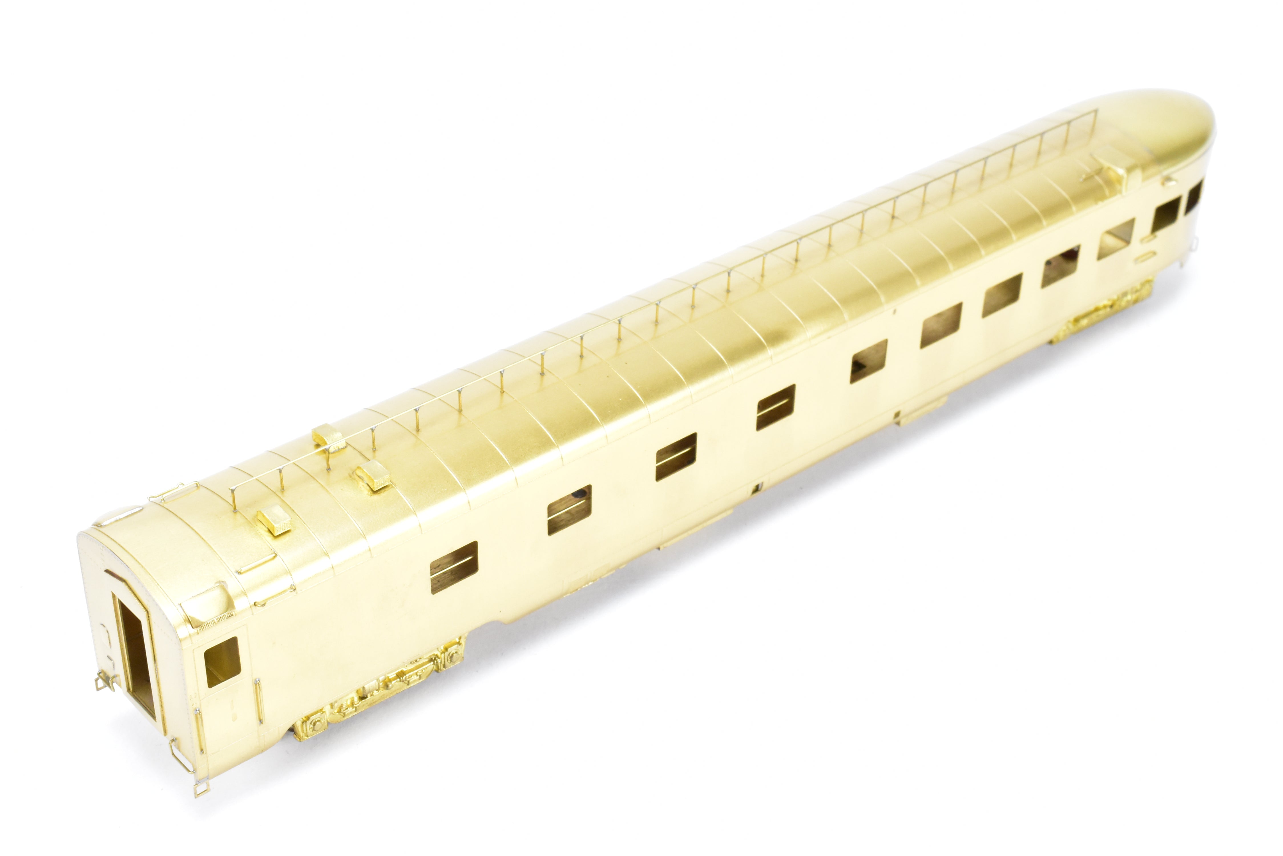 HO Scale Brass Model Train - Oriental Limited NP - Northern Pacific North Coast Limited Buffet Lounge Observation Car 390 with Skirts
