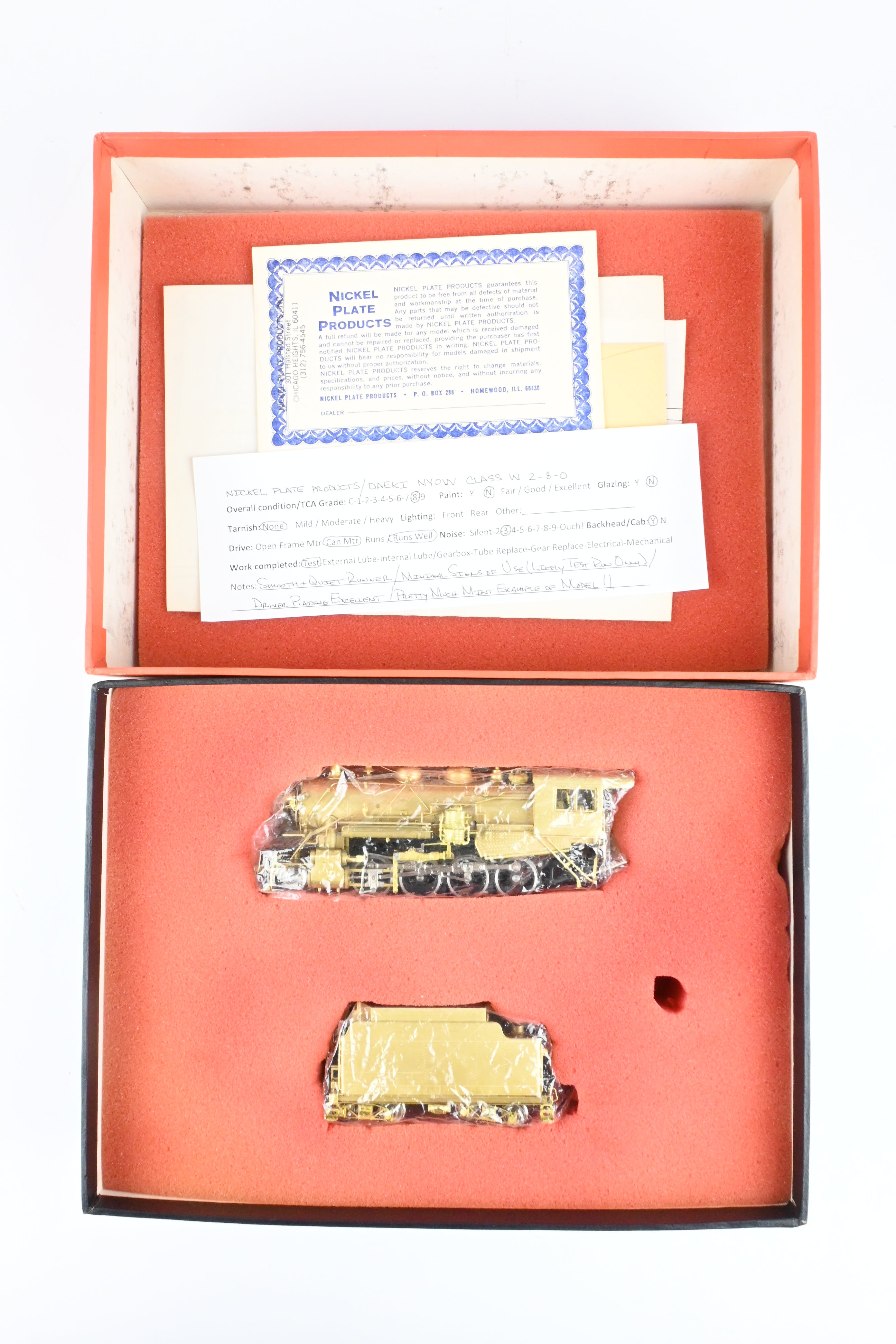 HO Brass NYO&W 2-8-0 Class W-1 Nickel Plated Locomotive with Side Air Pumps