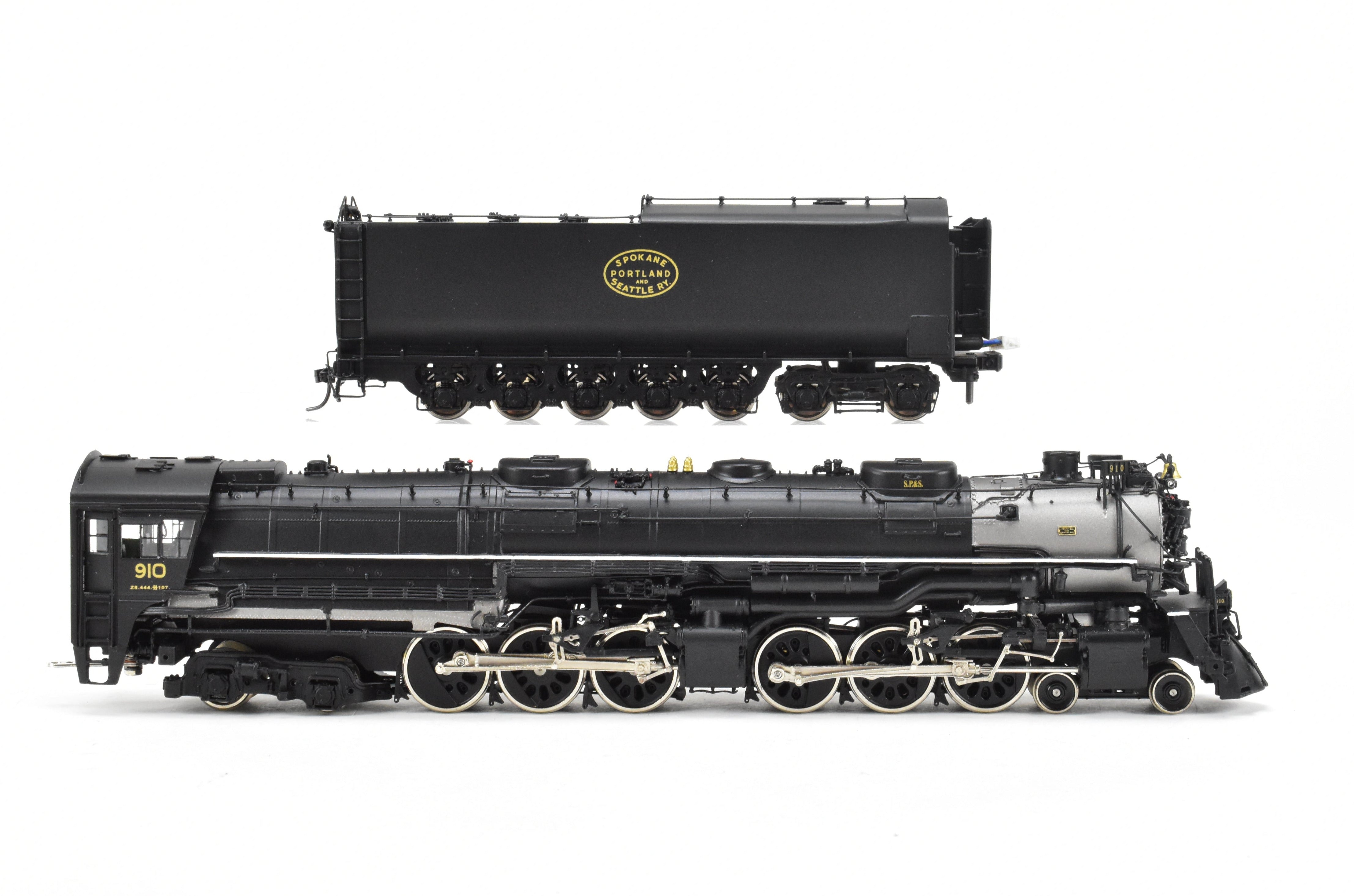 HO Scale Brass Model Train - Sunset Models SP&S (Spokane, Portland & Seattle) Z - 8 4 - 6 - 6 - 4 Challenger FP No. 910 with QSI DCC and Sound Function