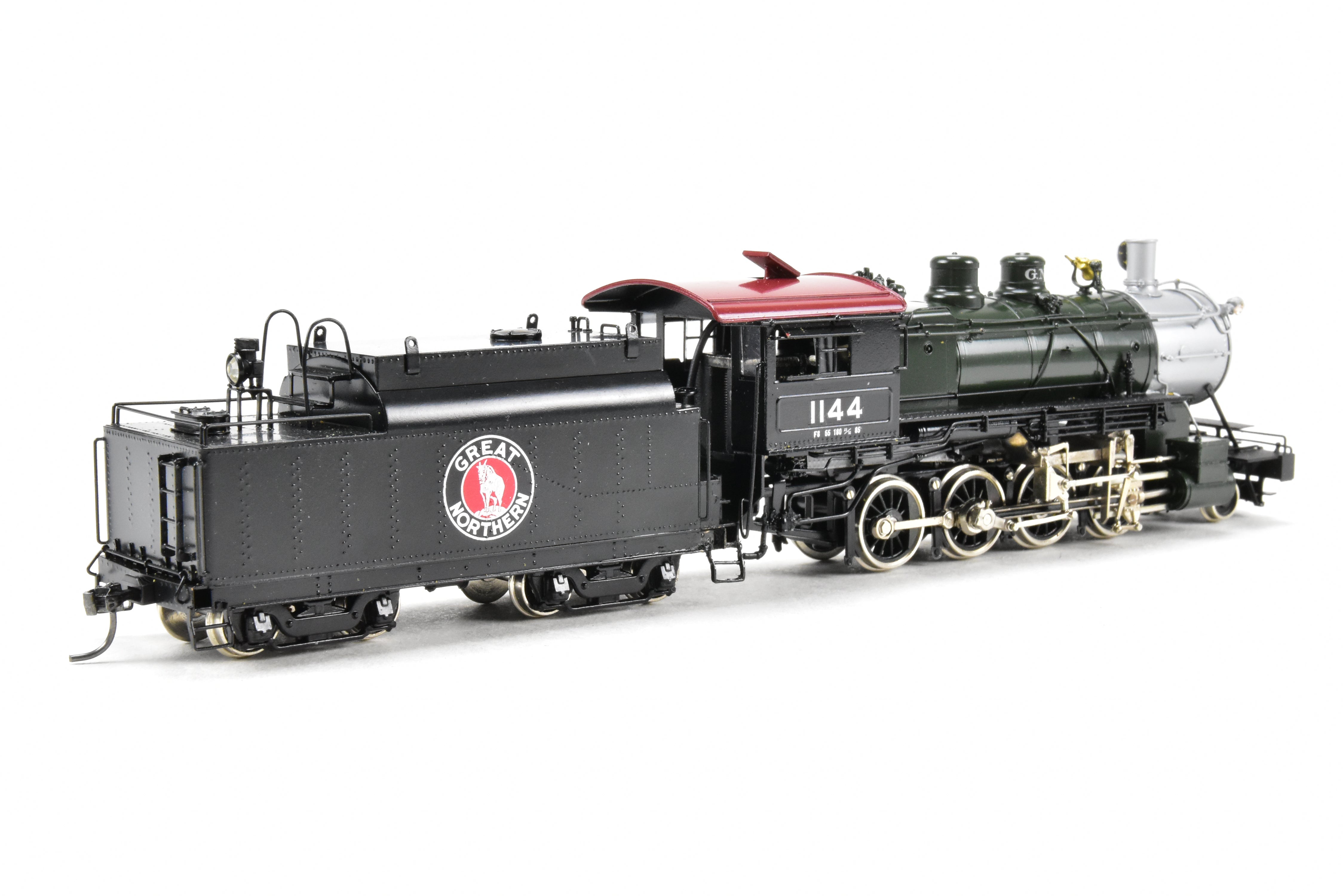 HO Scale Brass PFM - Tenshodo Great Northern 2-8-0 Class F-8 Glacier Park Crown Model Locomotive from 1977 Production Run