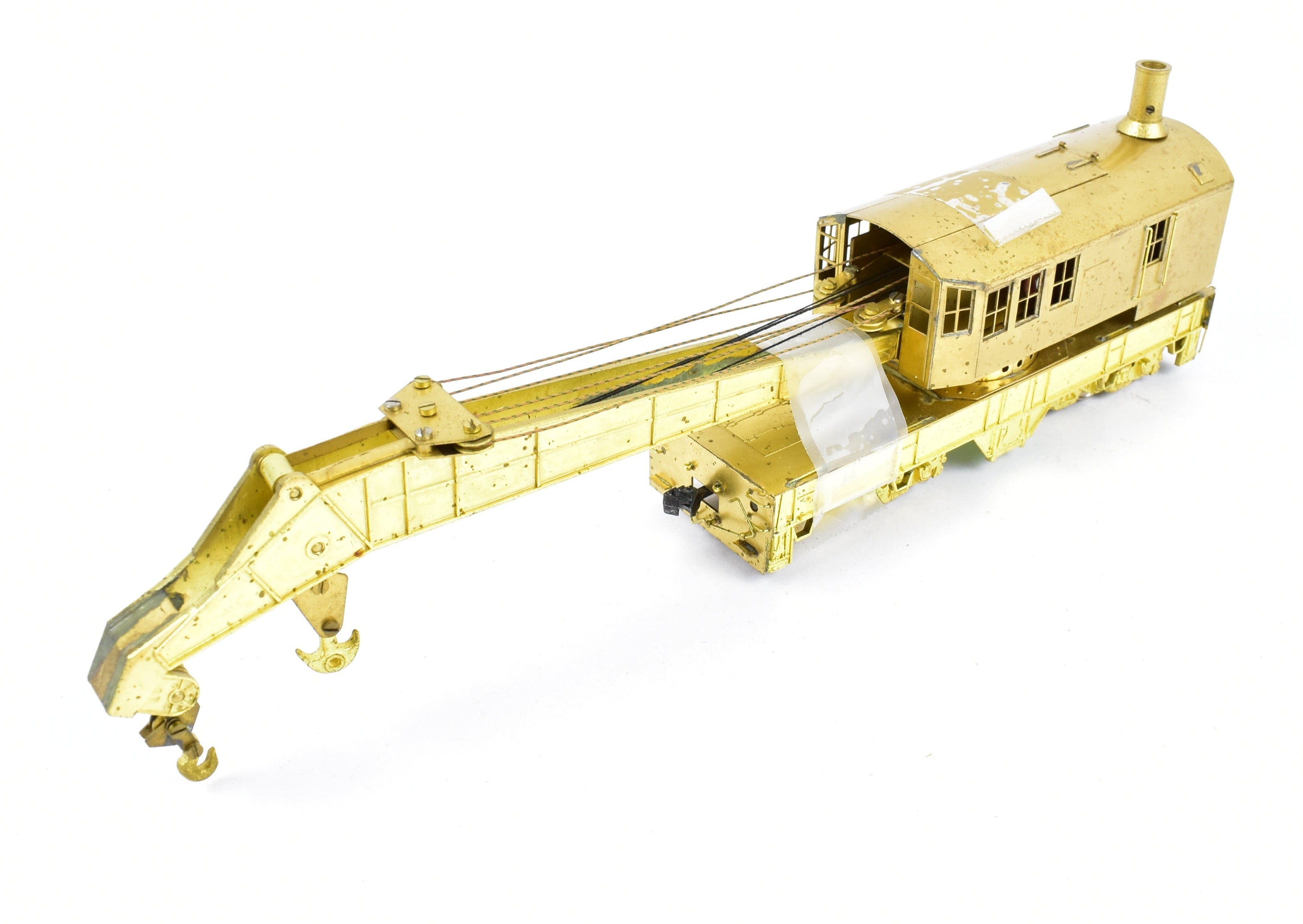 HO Scale Brass Lambert 250-Ton Railway Crane for Track Maintenance