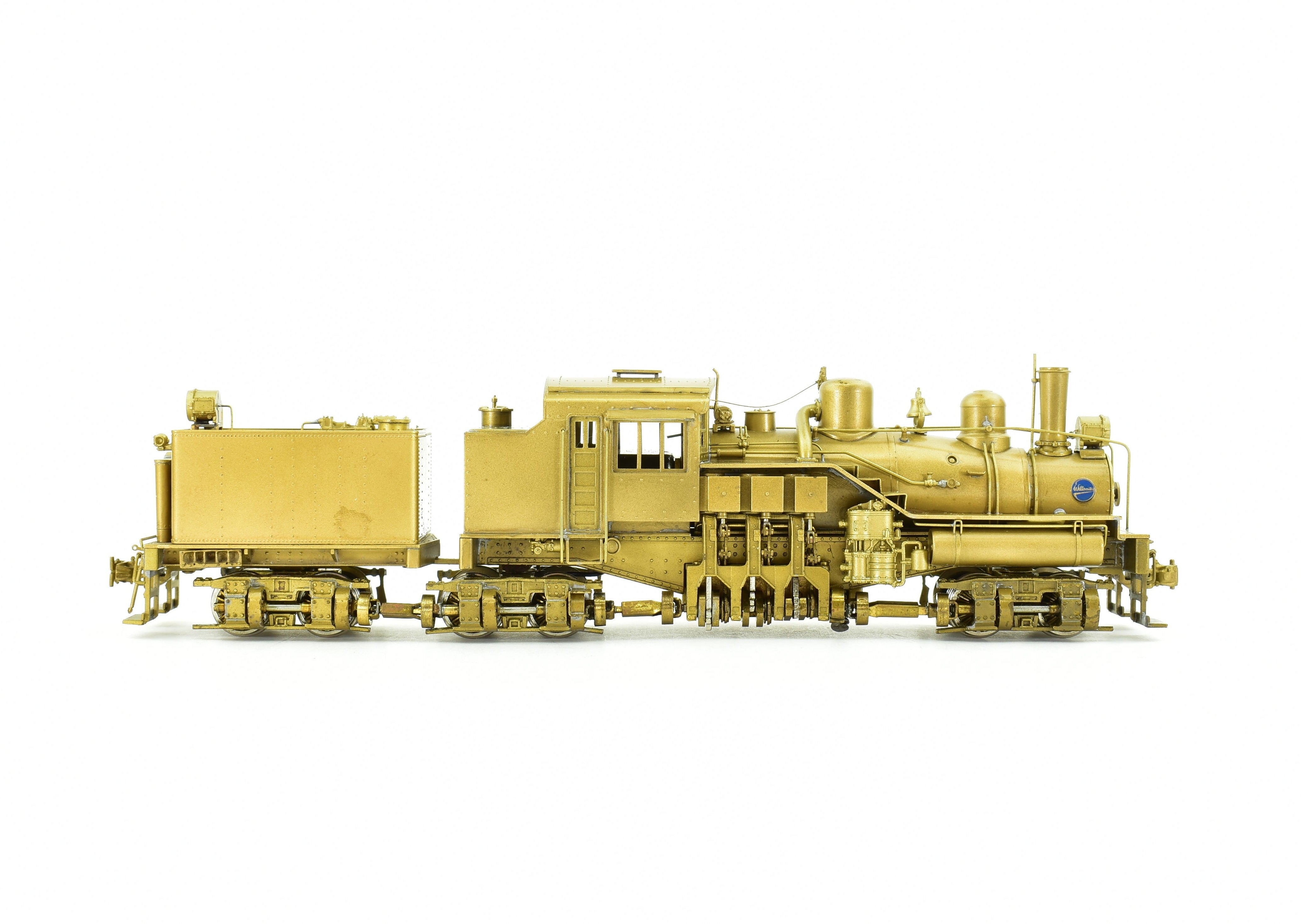 High - Quality HO Scale Brass PFM - United Geared Locomotive Model of the 3 - Truck Willamette Coos Bay Lumber Co.
