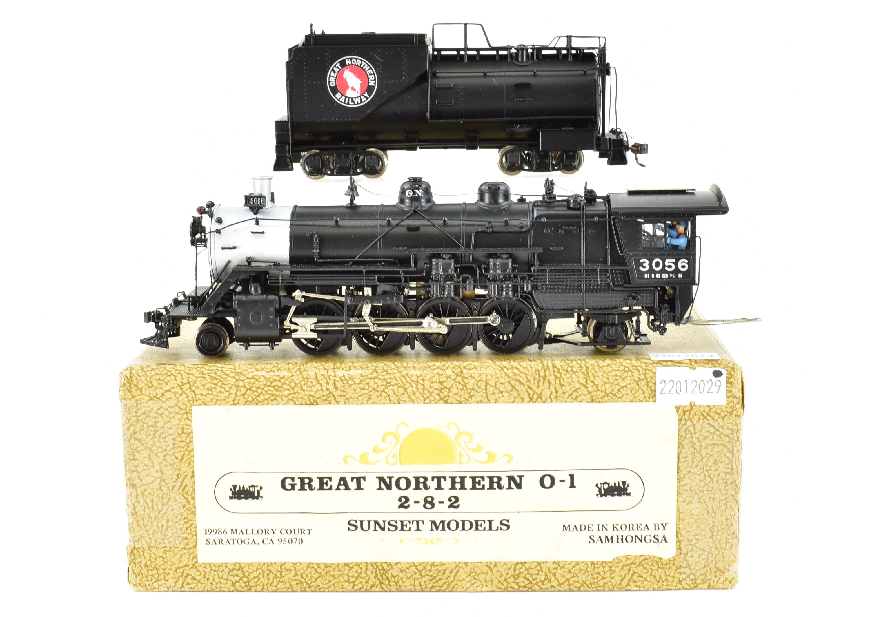HO Scale Brass Great Northern 2-8-2 Class O-1 Pro-Painted Sunset Model