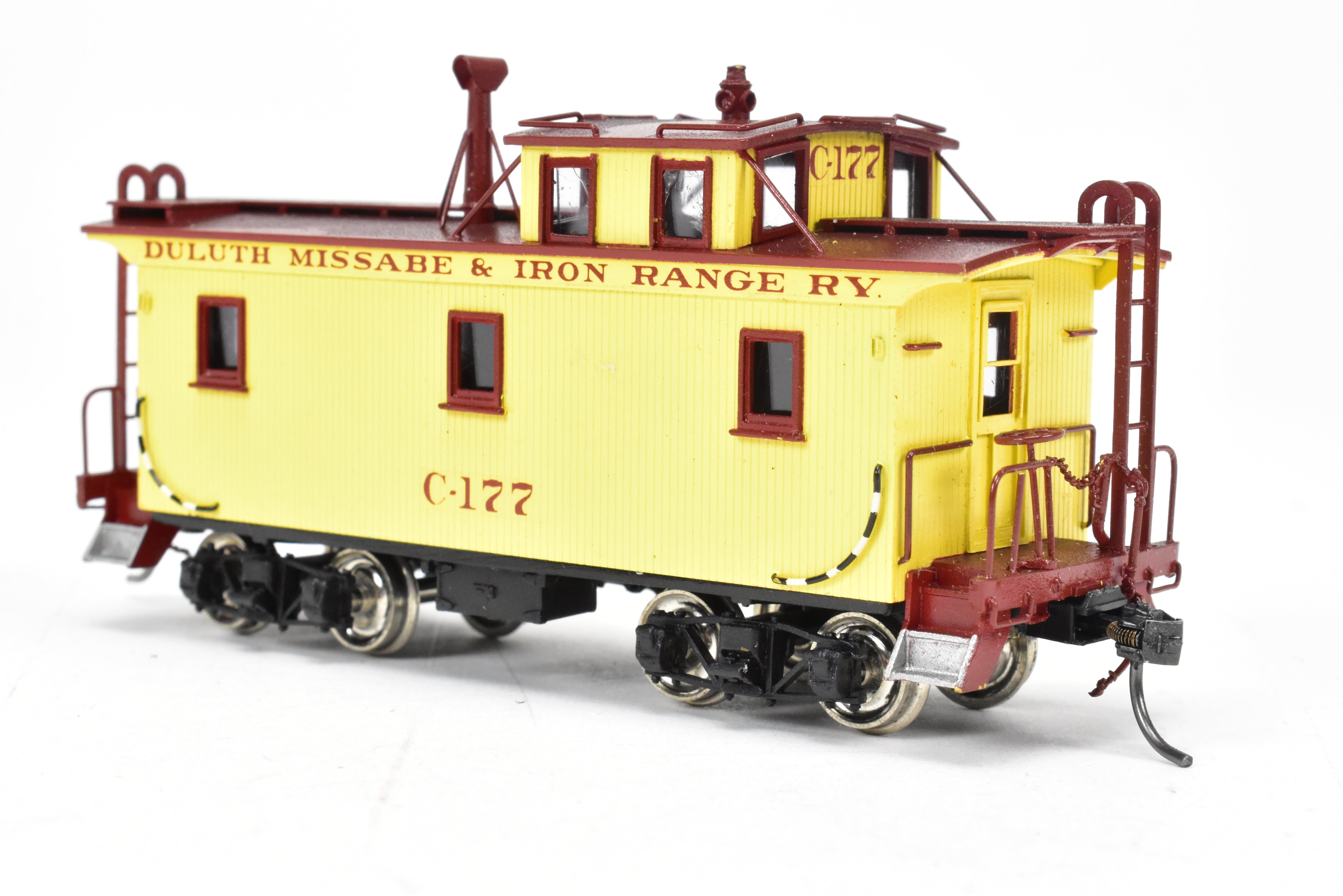 HO Scale Brass Pacific Fast Mail Model - SKI Duluth Missabe & Iron Range Wood Caboose FP, Factory Painted and Numbered C - 177