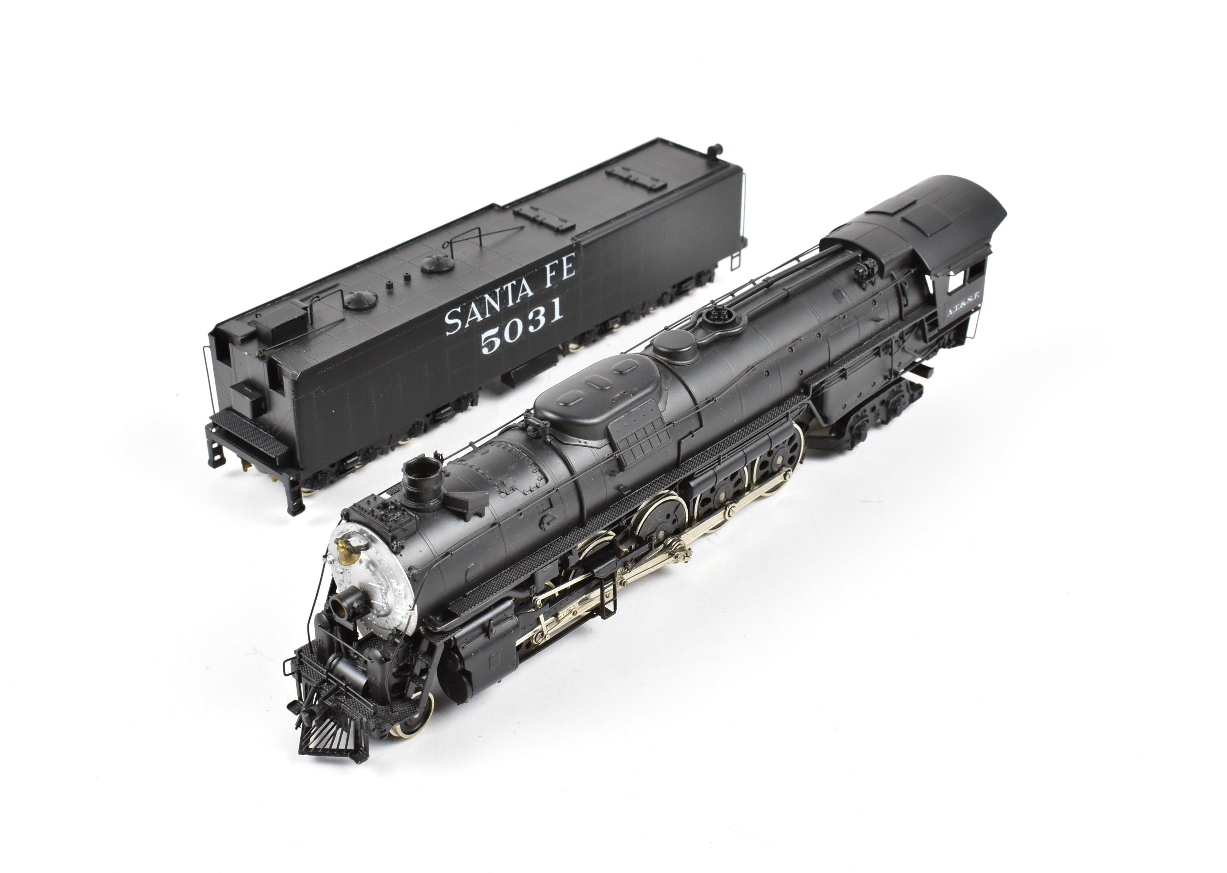 Custom Painted HO Brass PFM - United ATSF - Santa Fe 2-10-4 Locomotive #5031