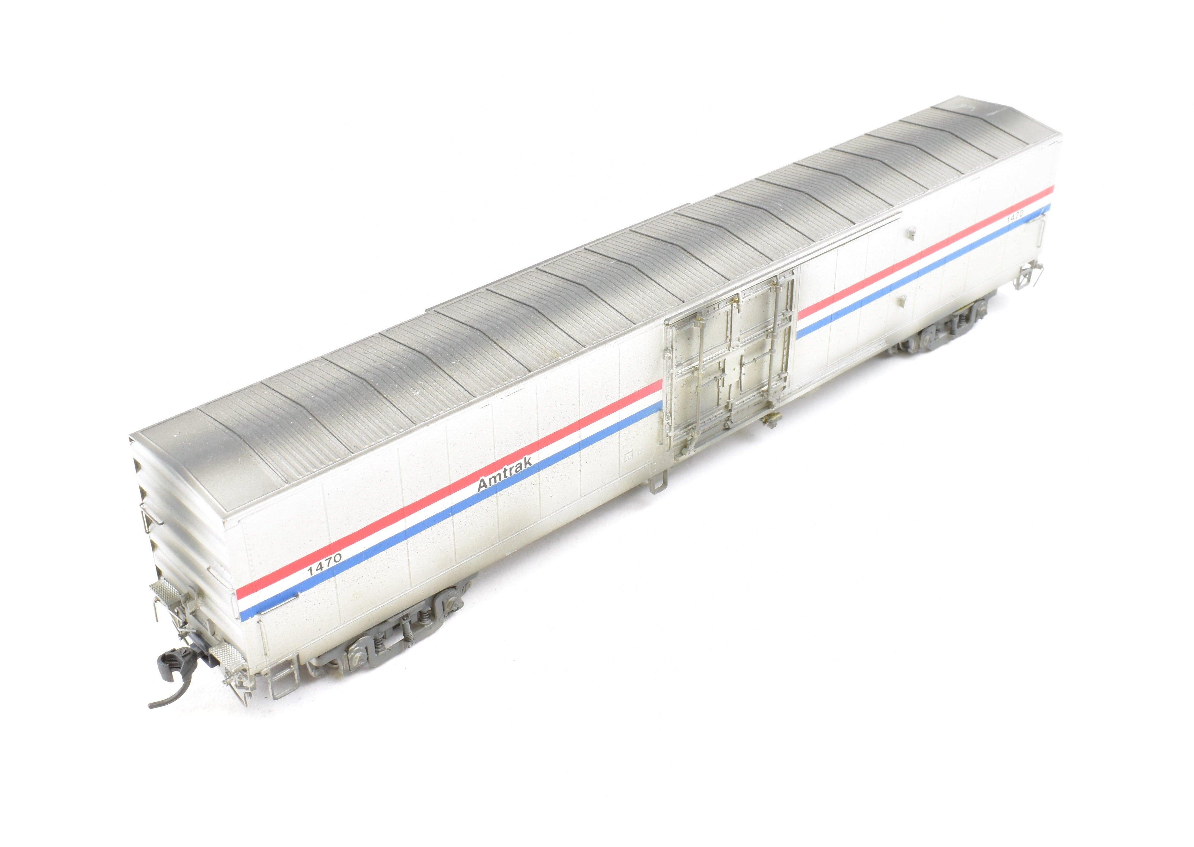 Custom Painted & Weathered HO Brass Metro Models Amtrak #1470 Merchandise Handling Car