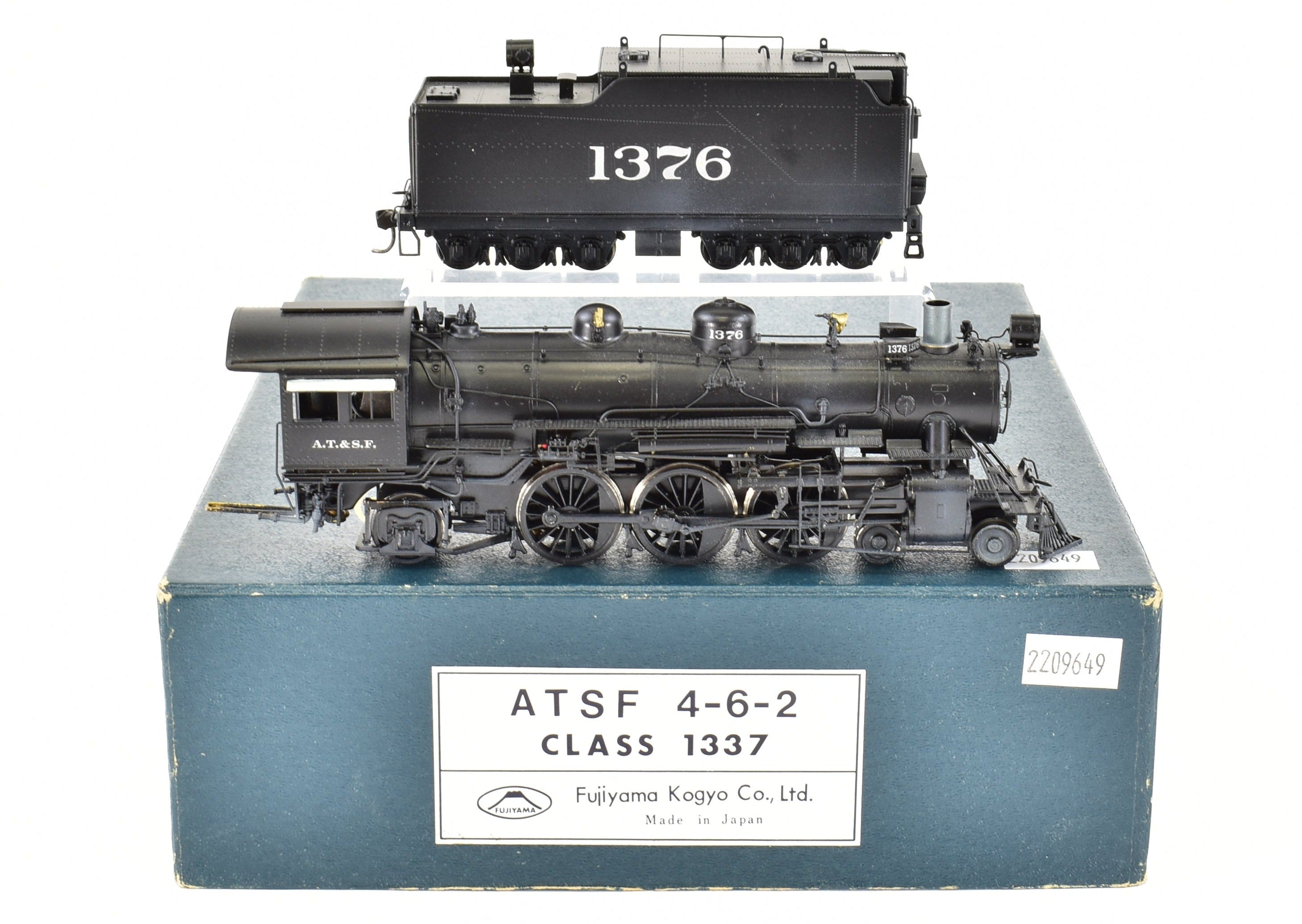 Hallmark HO Scale Brass Pacific Fast Mail Model Train - Fujiyama ATSF Santa Fe 4-6-2 Class 1337 Custom Painted with Exquisite Details