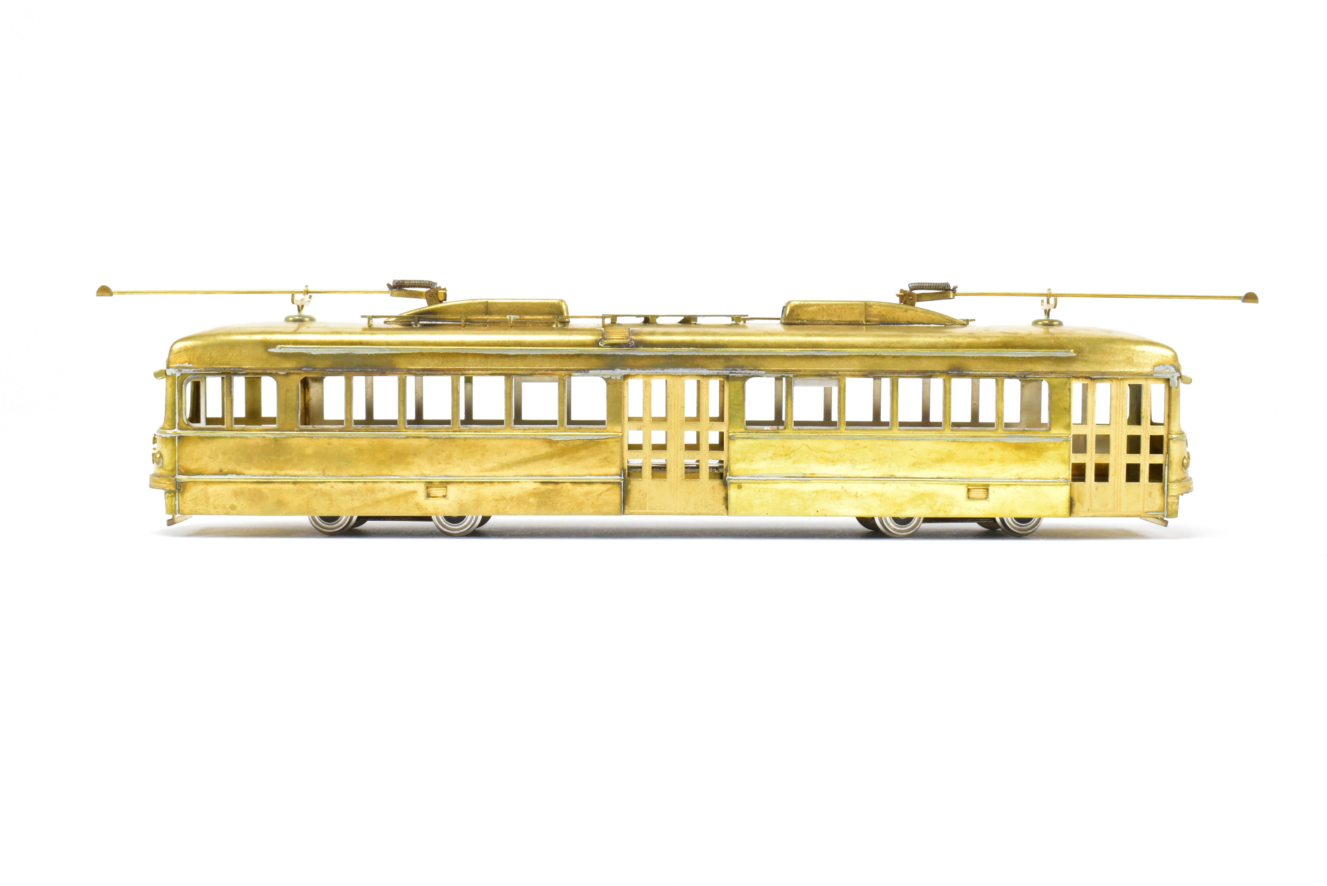 HO Scale Unpowered Trailer: Brass Suydam Pacific Electric Double End PCC Car