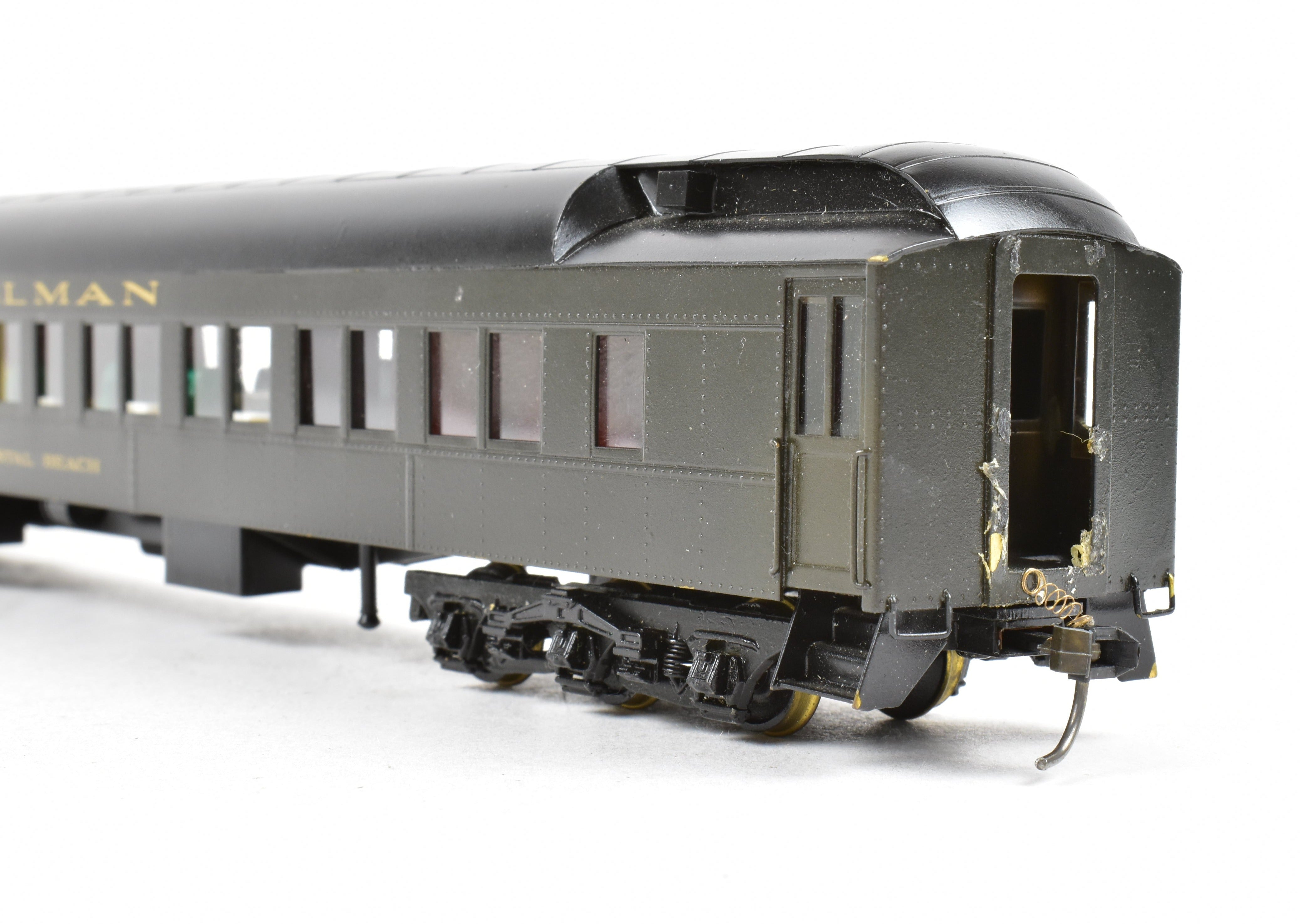 HO Scale Brass Lambert Pullman Heavyweight 3 - 2 Observation Car with Central Valley Trucks
