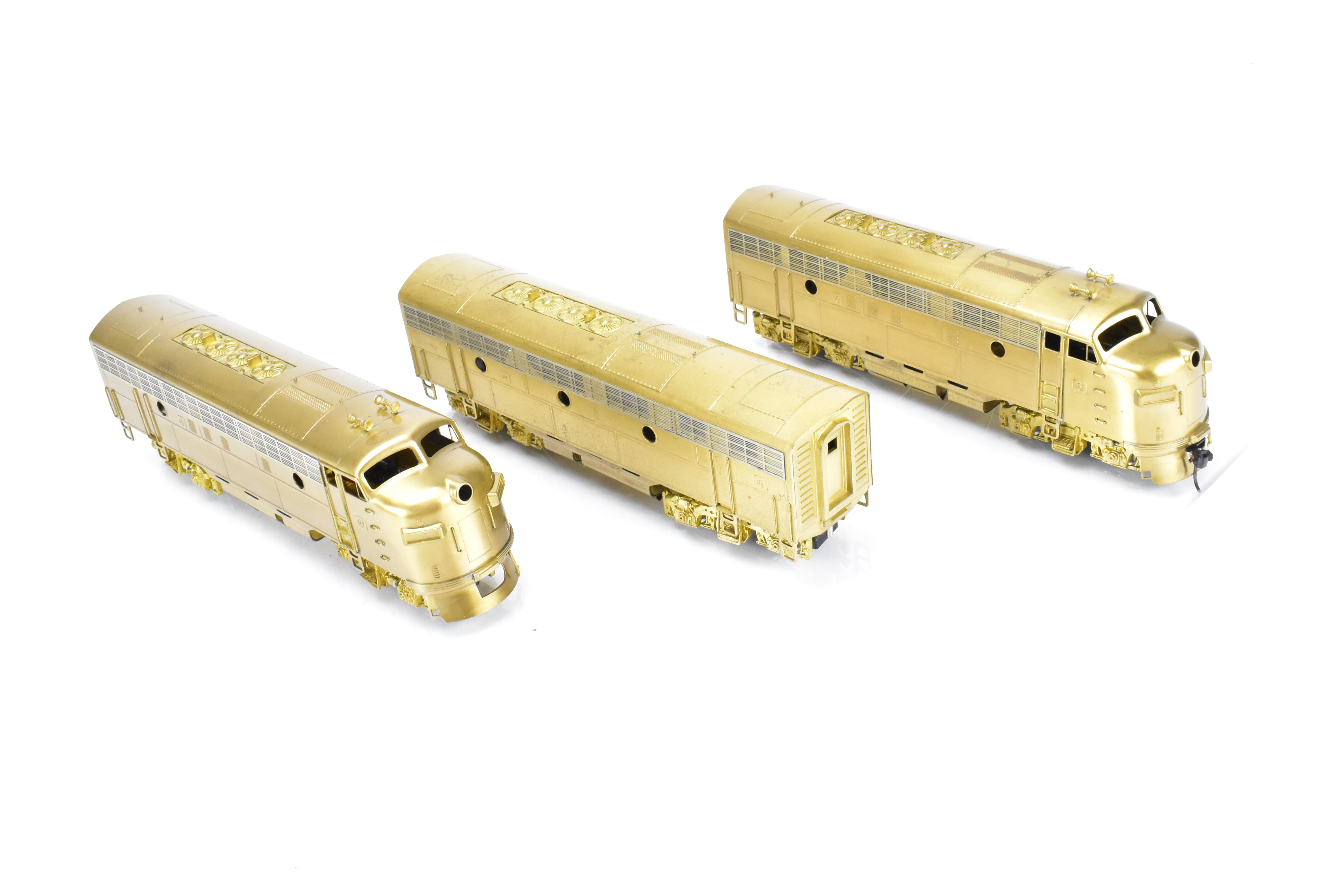 HO Scale Brass Oriental Limited Model Train Various Road EMD F3A/F3B/F3A Phase IV 1500 HP 3-Unit Set for Collectors