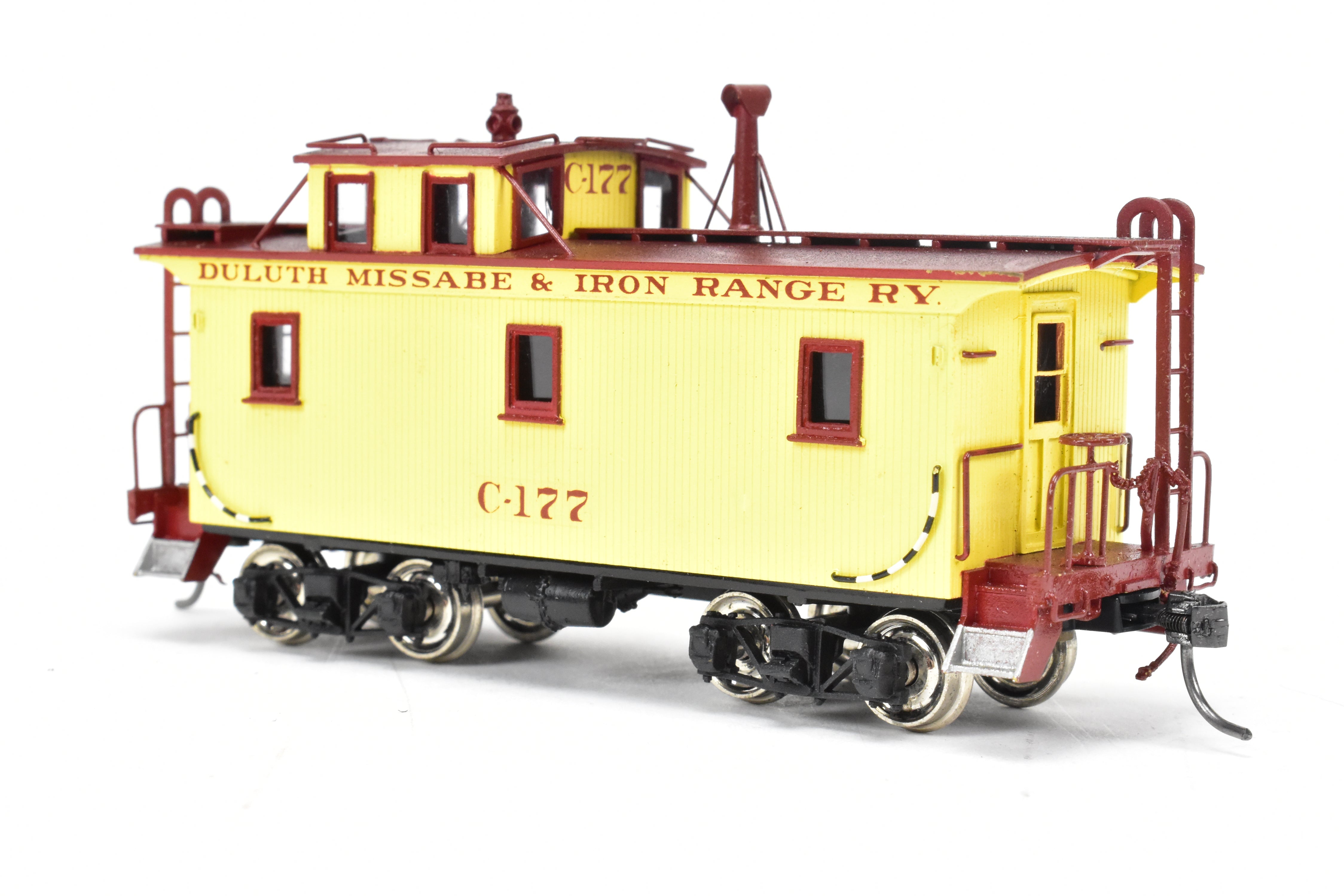 HO Scale Brass Pacific Fast Mail Model - SKI Duluth Missabe & Iron Range Wood Caboose FP, Factory Painted and Numbered C - 177