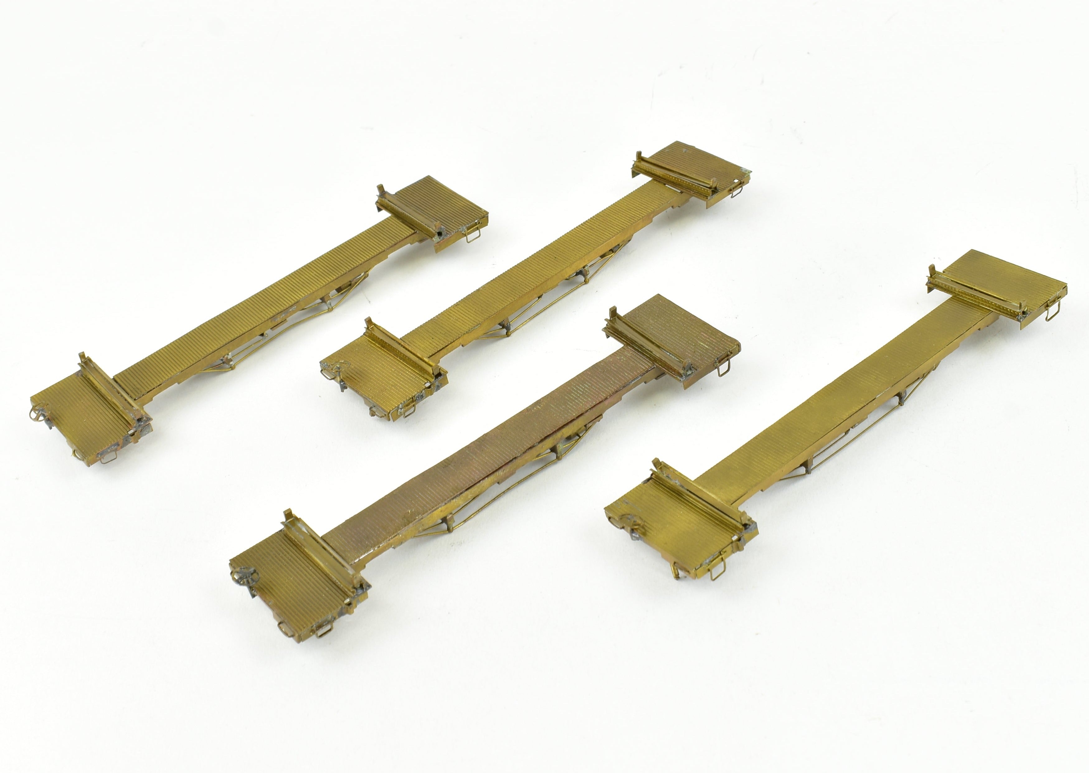 HO Brass 4-Pack 41' Log Cars from NWSL & NP, No Trucks #1