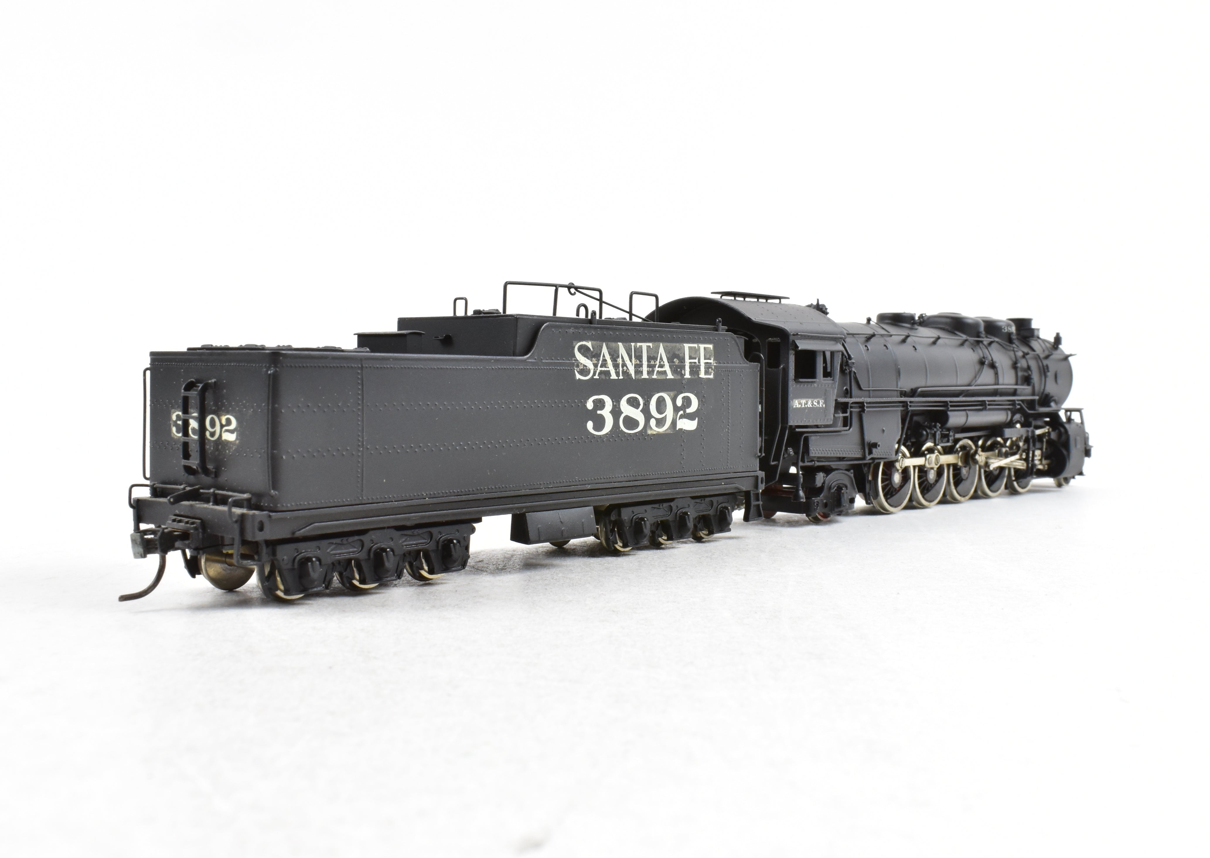 HO Scale Brass PFM Custom-Painted United ATSF Santa Fe 2-10-2 3800 Class No. 3892