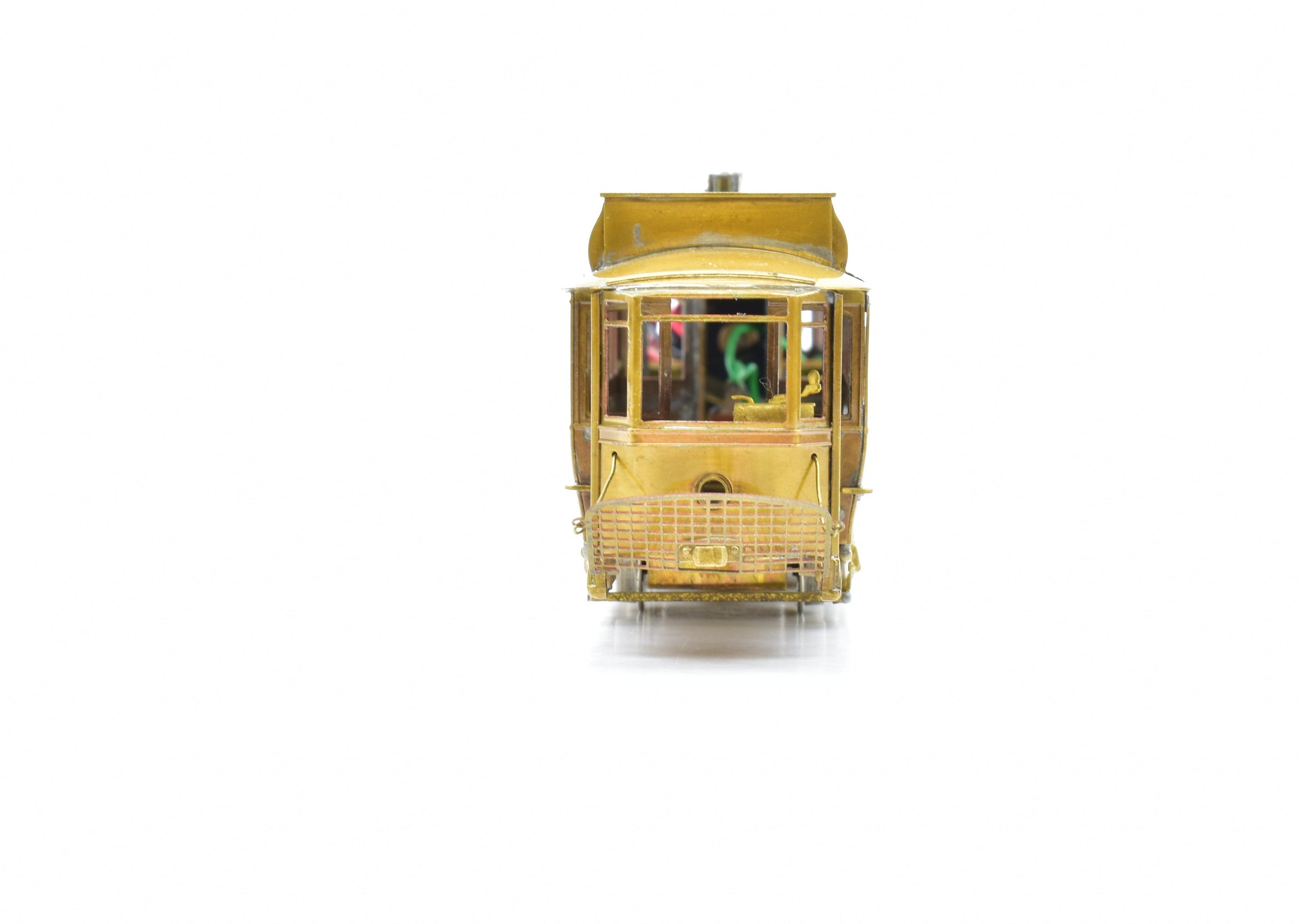 Rare HO Scale Custom Brass Single Truck Articulated Trolley of Boston Elevated Railroad