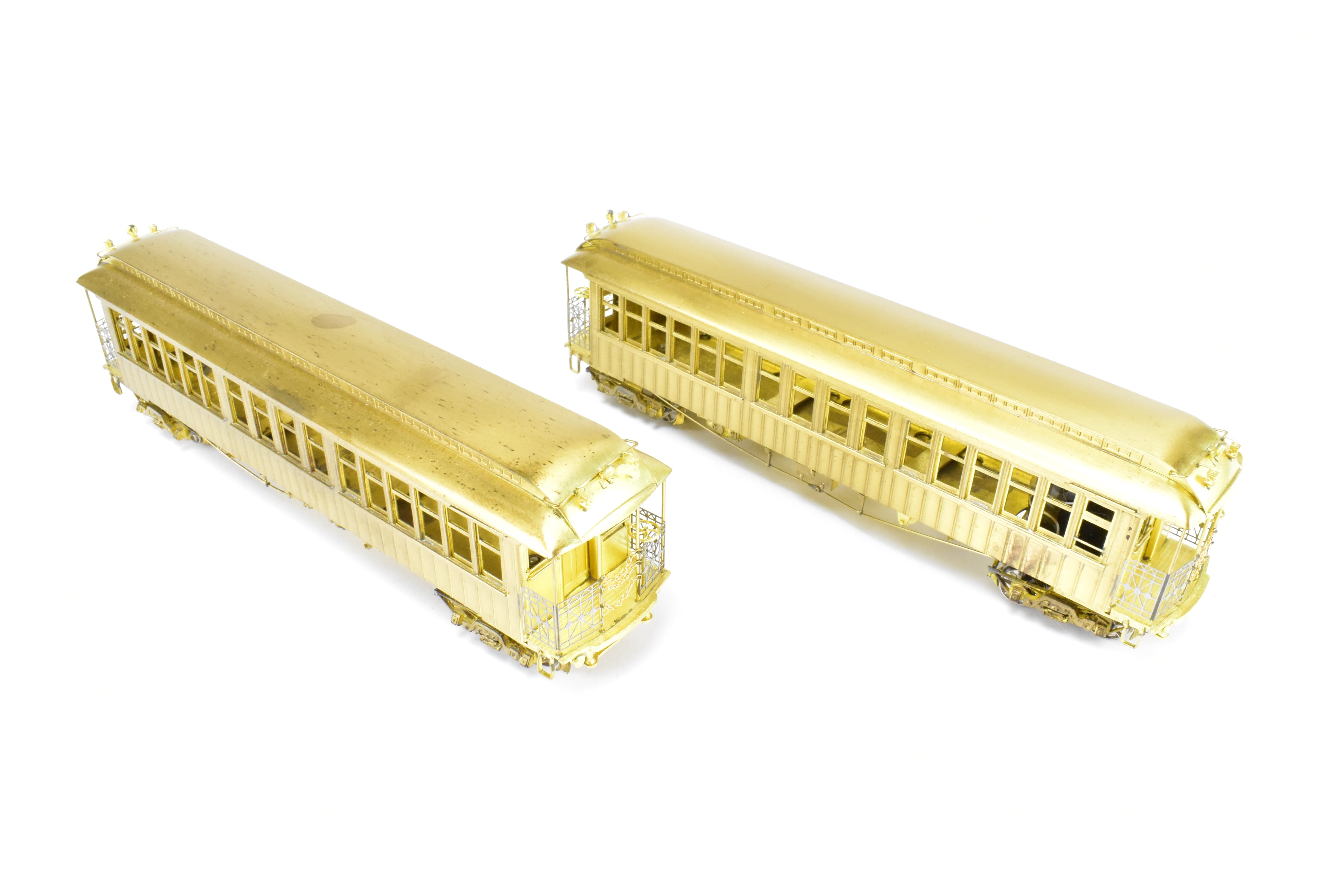 HO Scale Brass Model Train Set by MTS Imports - Manhattan Elevated Railway and Chicago & South Side Rapid Transit Elevated 2 Car Set