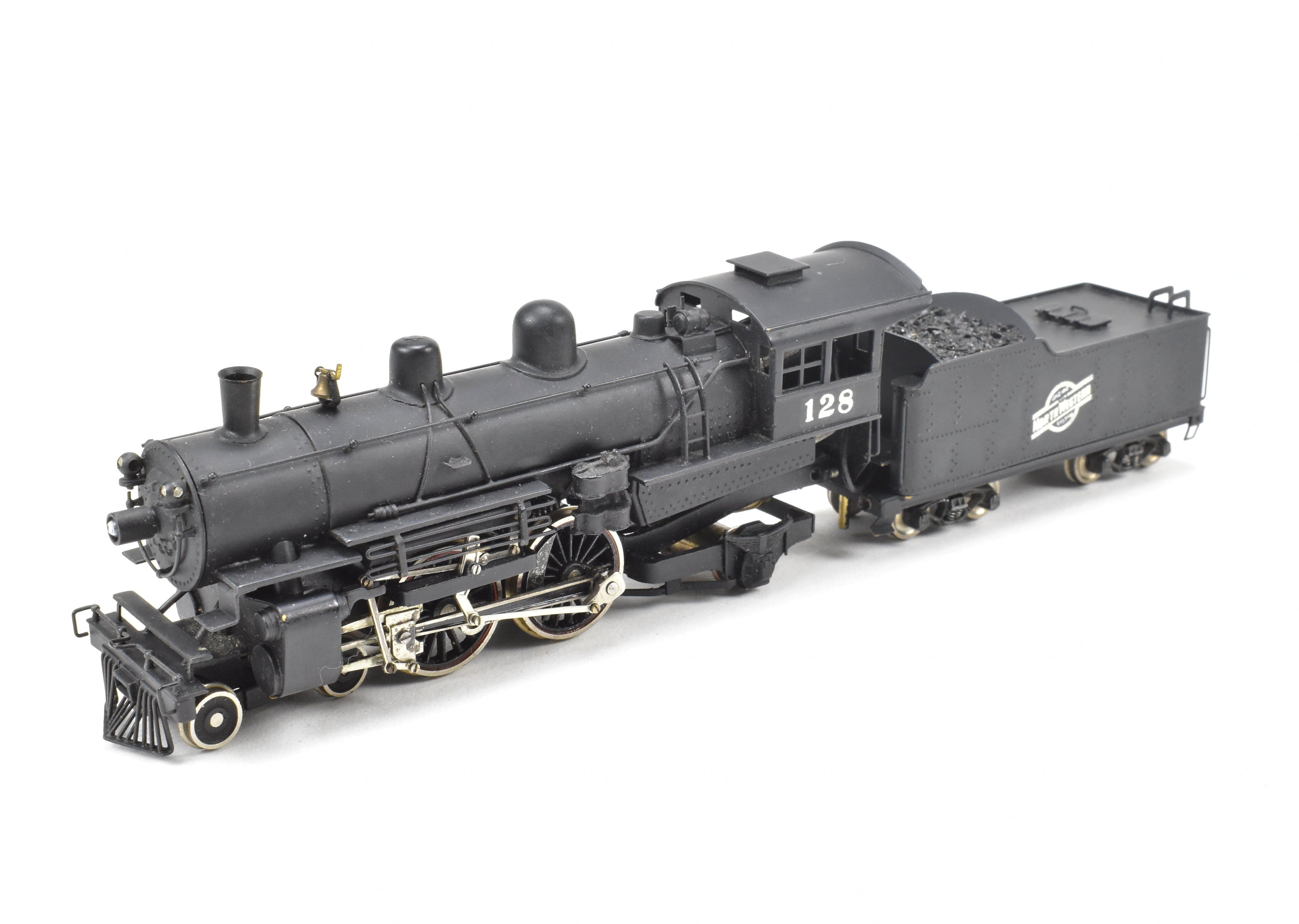 High - Quality HO Scale Brass Pacific Fast Mail (PFM) Model - Tenshodo Chicago & Northwestern Class D 4 - 4 - 2 Atlantic Steam Locomotive, Factory - Painted, No. 128