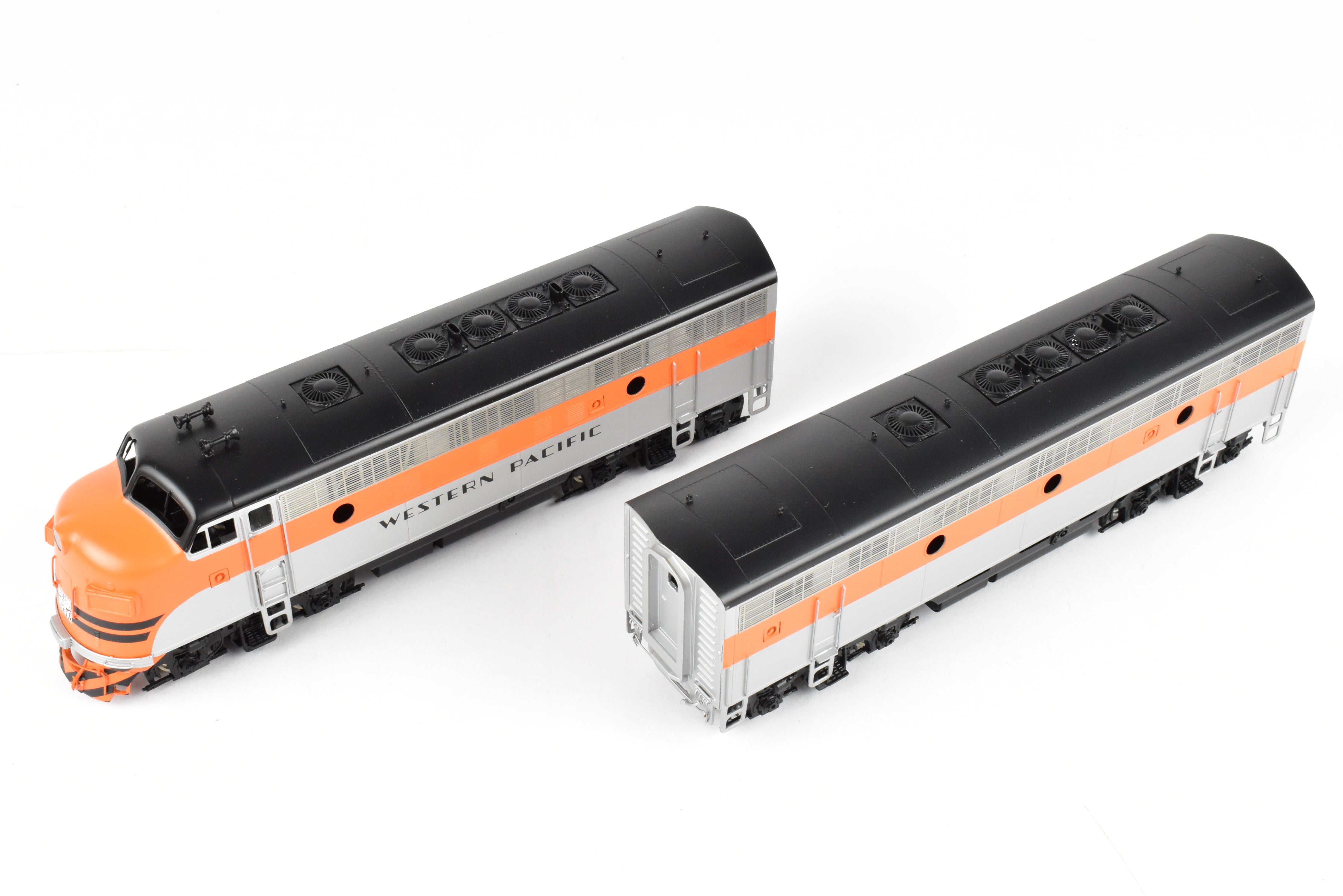 HO Brass Oriental Limited WP Western Pacific EMD F7 A/B/B/A Set, 1500 HP Each, Factory Painted Freight