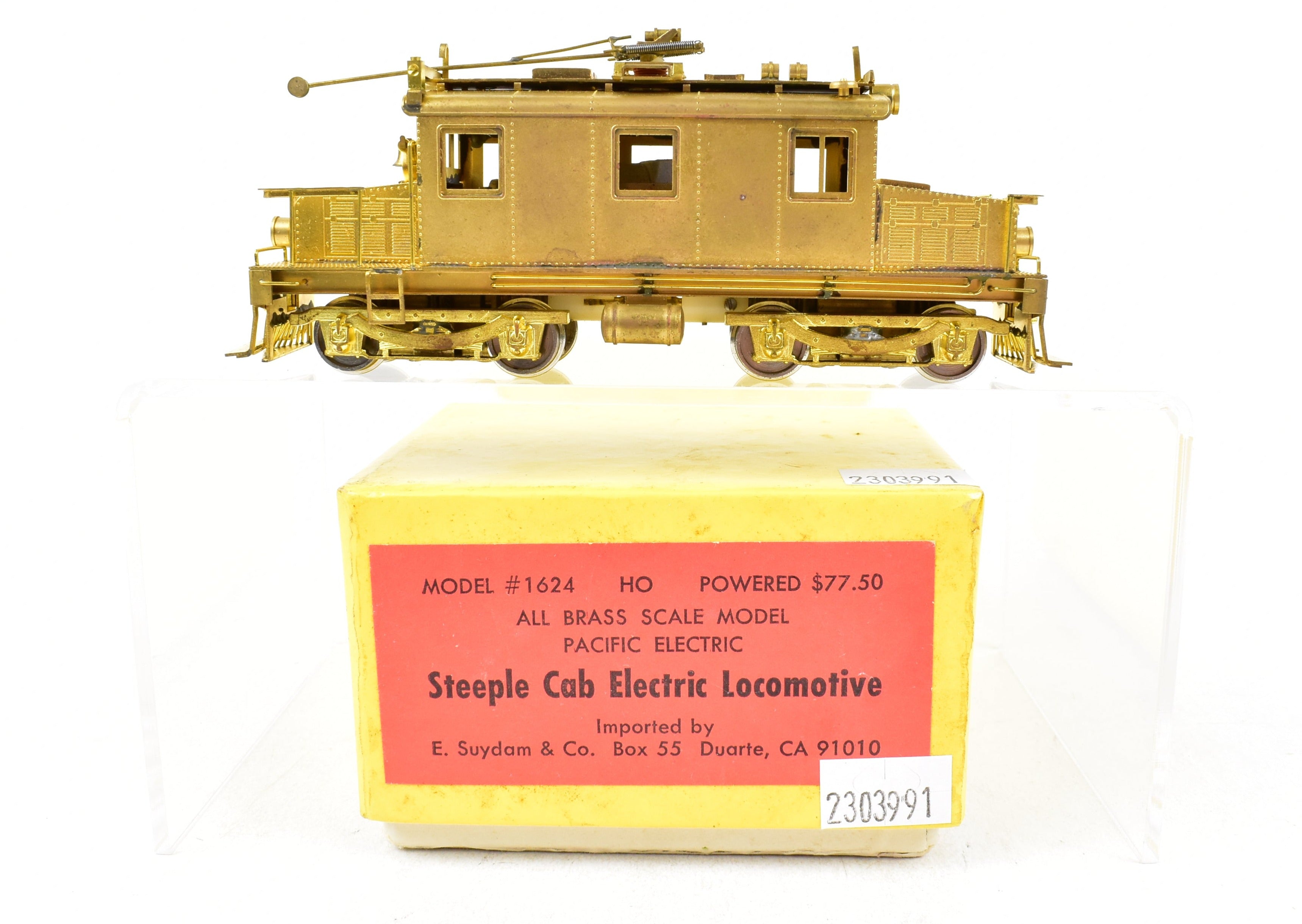 HO Scale Brass Suydam Pacific Electric Steeple Cab Electric Locomotive - Late Run Model for Model Train Enthusiasts