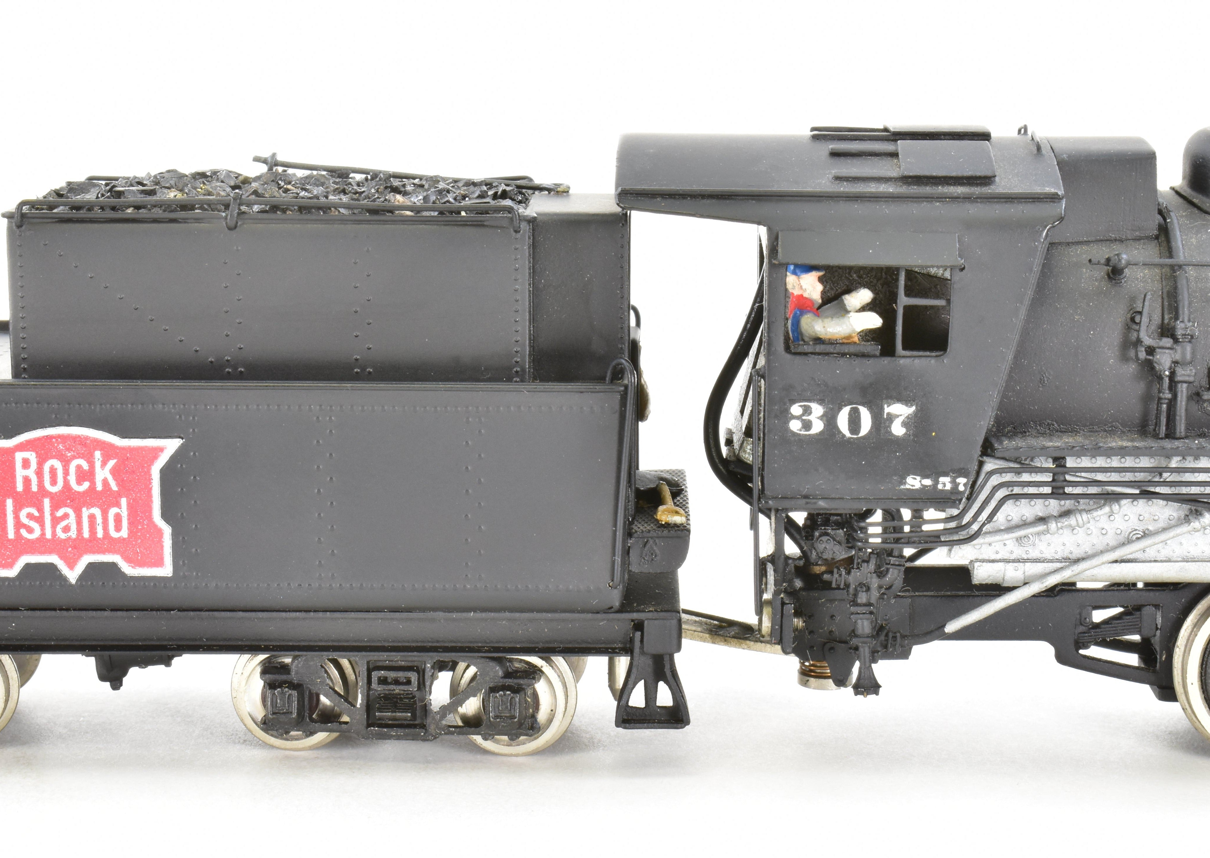 High - Quality HO Scale Brass PFM - Tenshodo CRI&P Rock Island 0 - 8 - 0 Switcher Locomotive Model, FP No. 307
