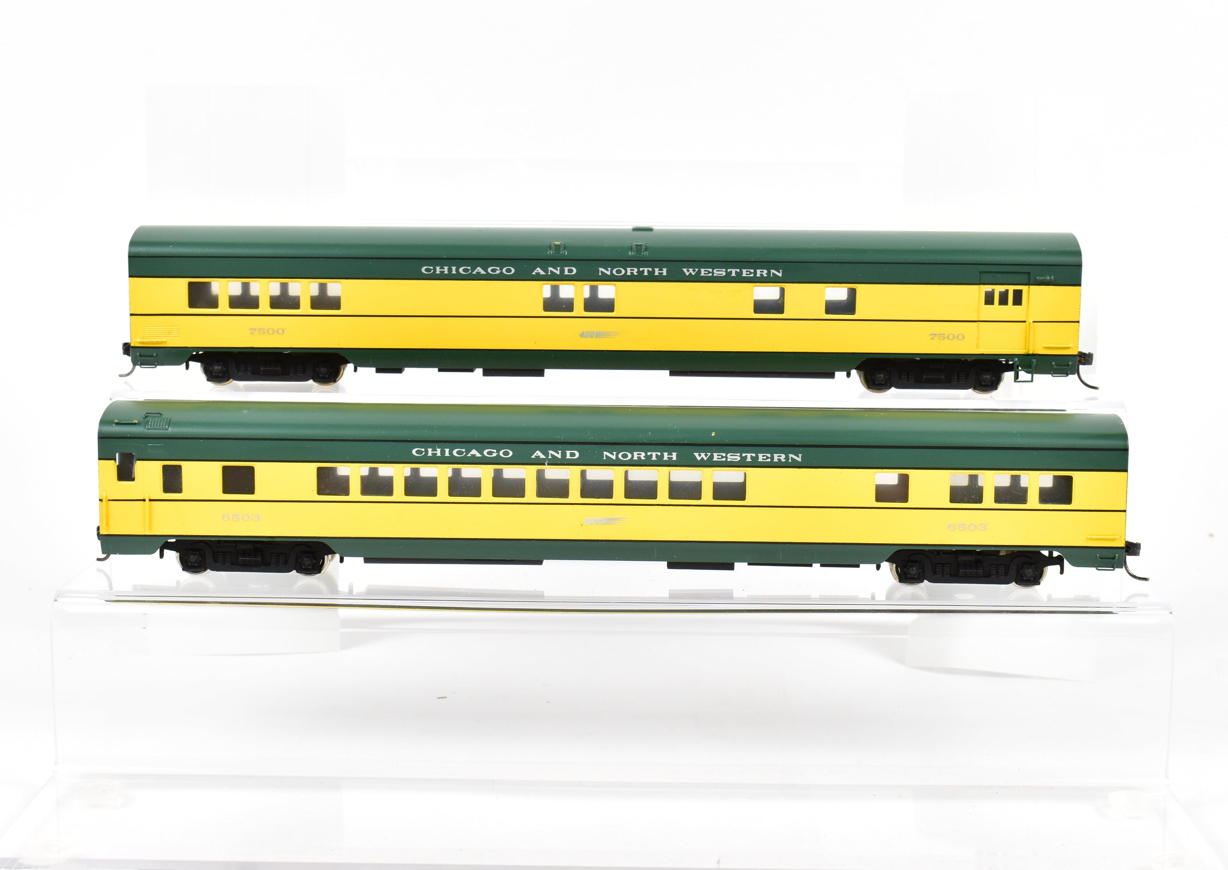 HO Brass NPP Nickel Plate 2-Car Baggage & Parlor Set Factory Painted C&NW