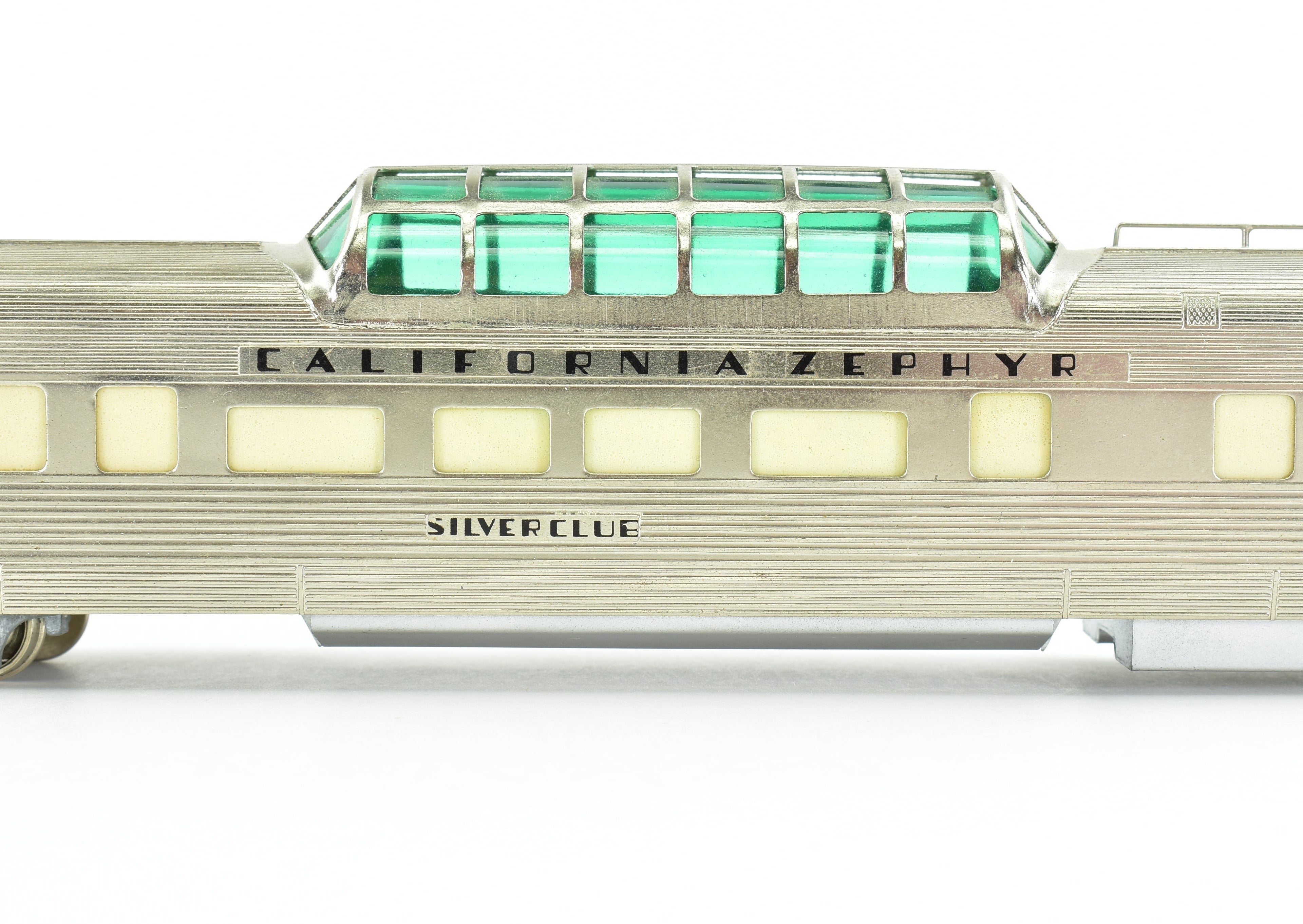HO Scale Brass Model Train Set of Nickel Plate Products (NPP) Featuring CB&Q - Burlington Route, WP & D&RGW California Zephyr Buffet Lounge, Dome, Pullman Sleeper