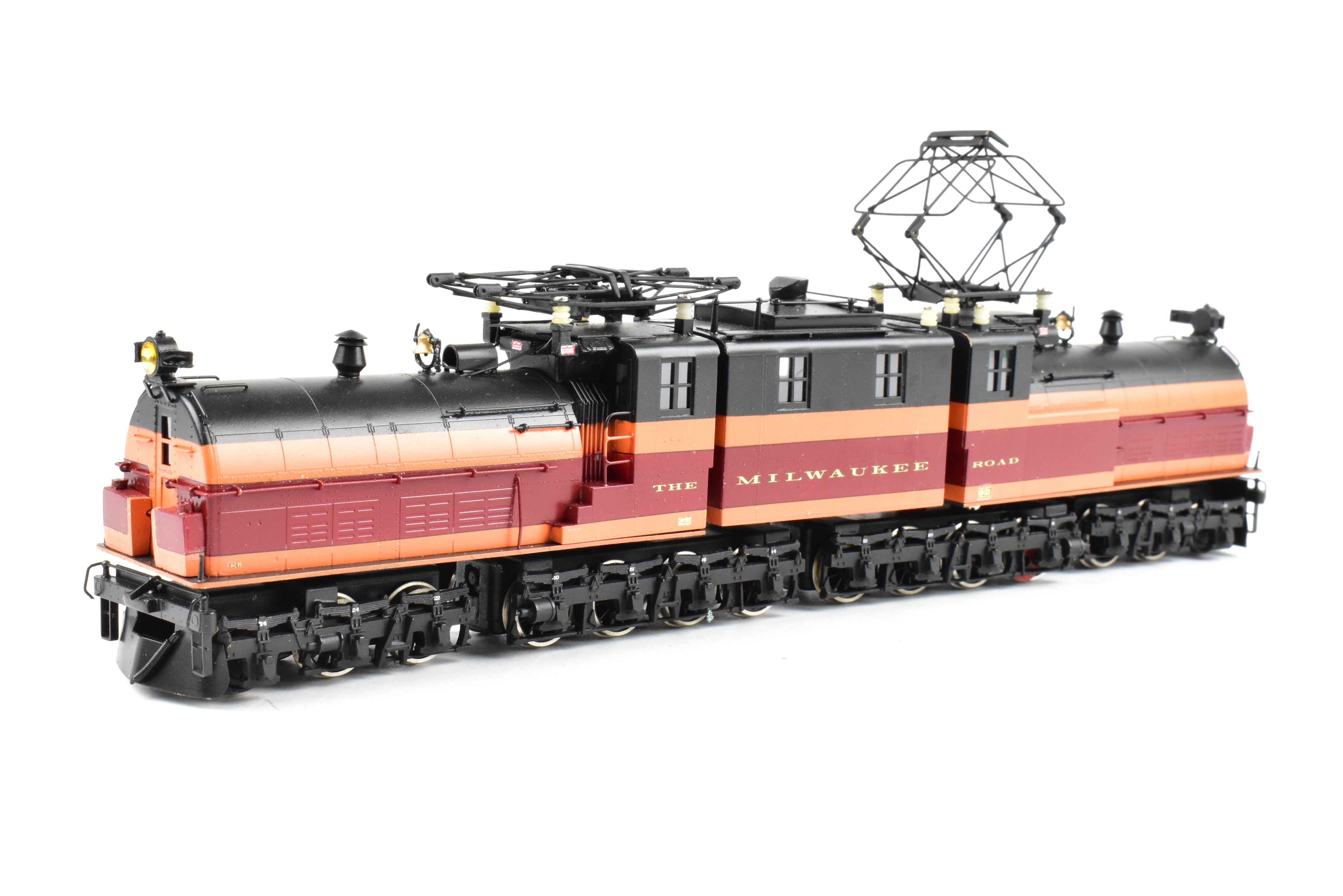 HO Scale Brass NJ Custom Brass Milwaukee Road EP-2 BI-Polar Gearless Electric Model Train with Professional Painting, Model No. E4