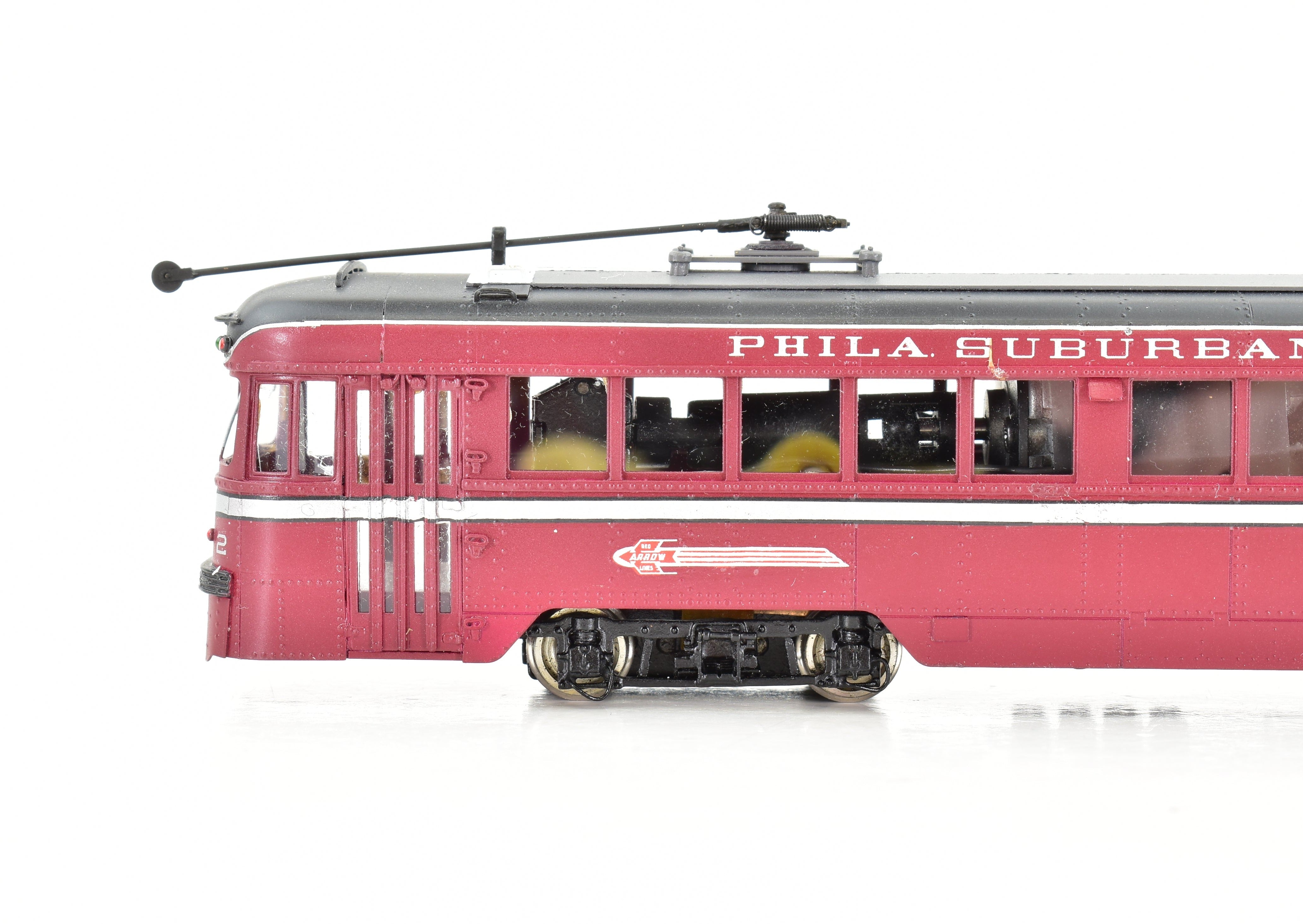 High - Quality HO Scale Brass MTS Imports Philadelphia Suburban Transportation Brilliner Interurban Model Train, Car Number CP #2