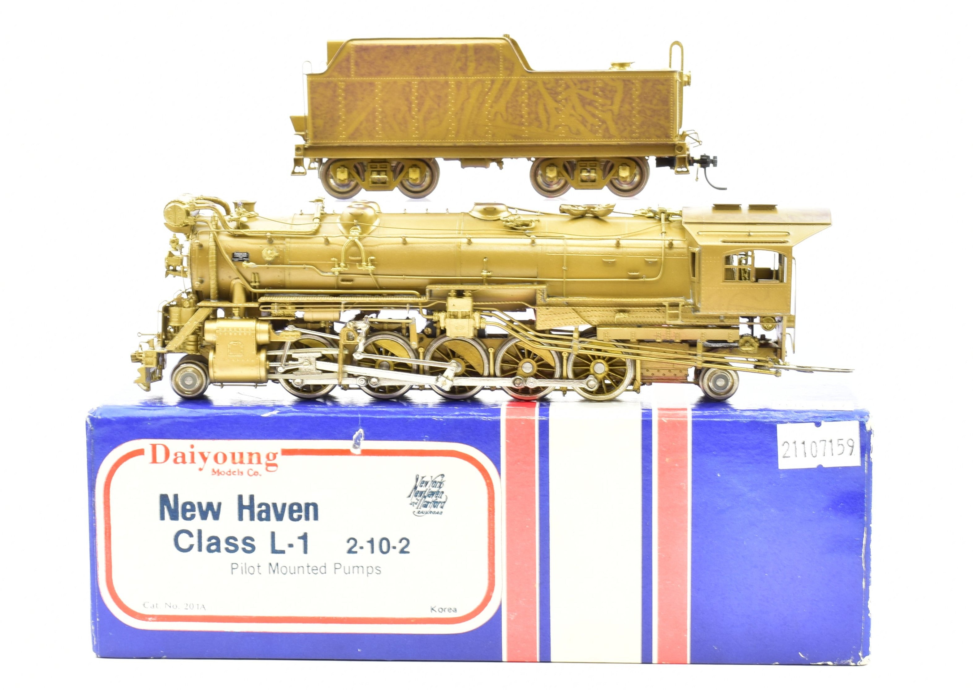 HO Scale Custom Brass Locomotive - New Haven Class L-1 2-10-2 from NJ Custom Brass for NY, NH, & H
