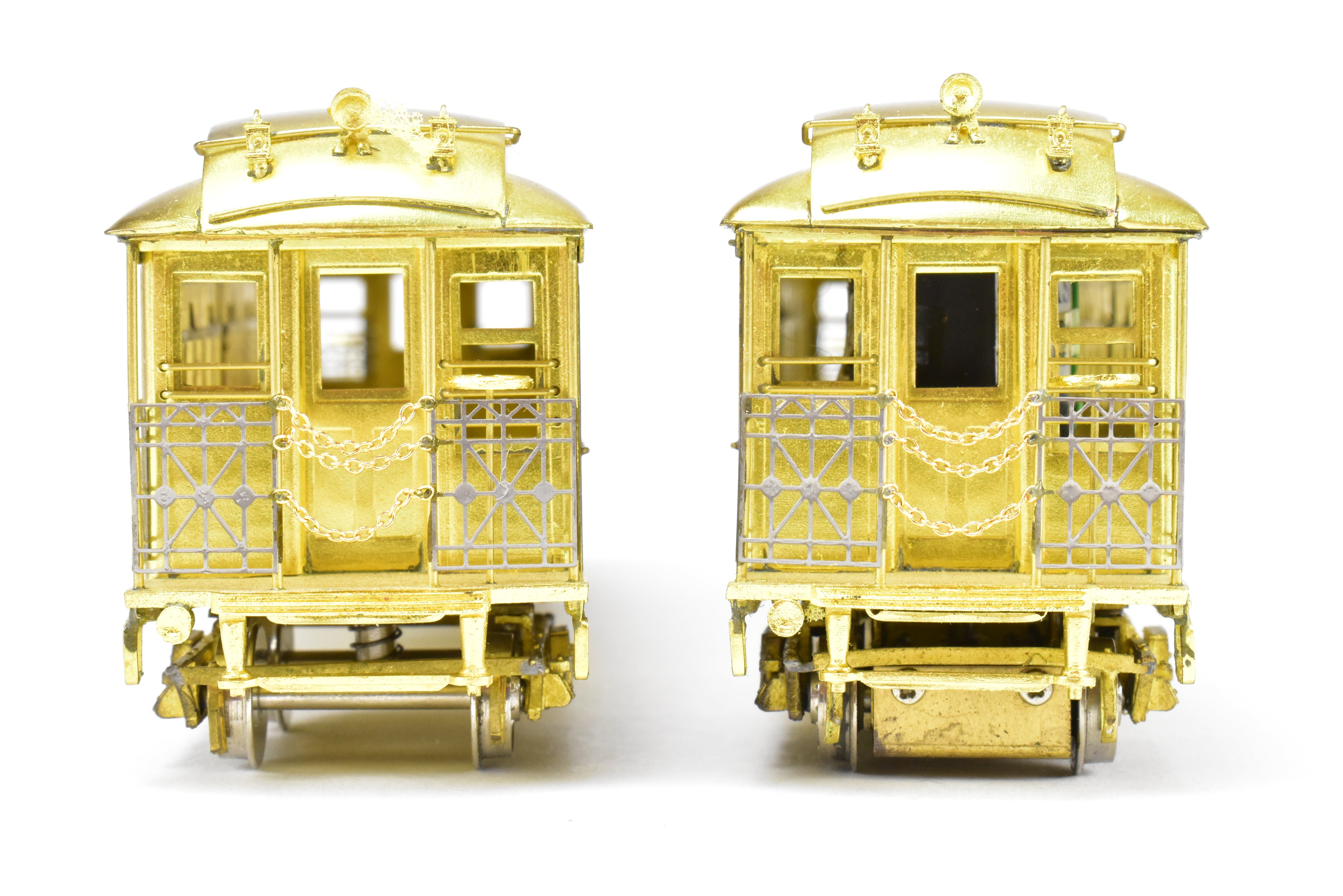 HO Scale Brass Model Train Set by MTS Imports - Manhattan Elevated Railway and Chicago & South Side Rapid Transit Elevated 2 Car Set