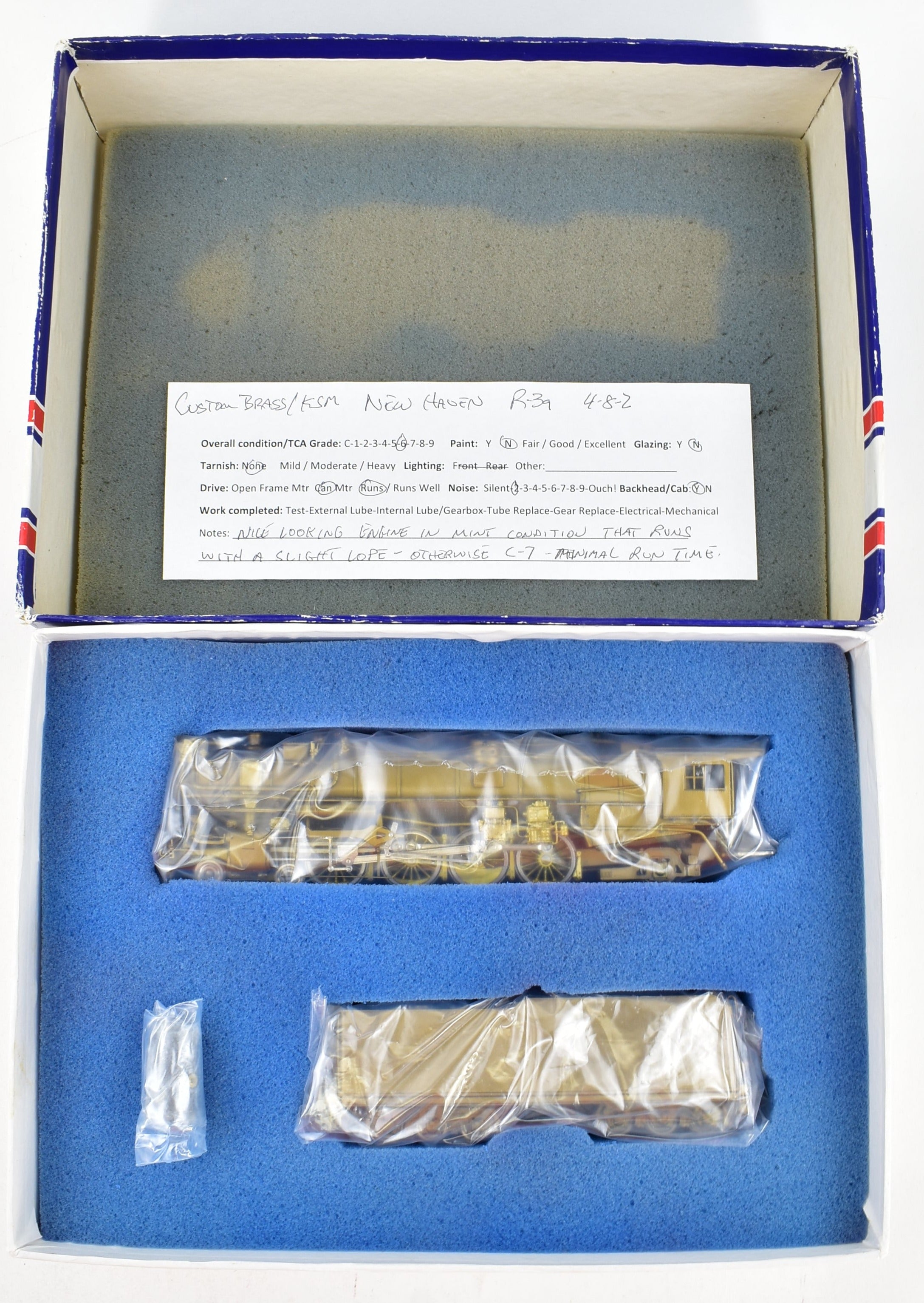 HO Scale Brass New Jersey Custom Brass New Haven Class R - 3a 4 - 8 - 2 Mountain Steam Locomotive Model