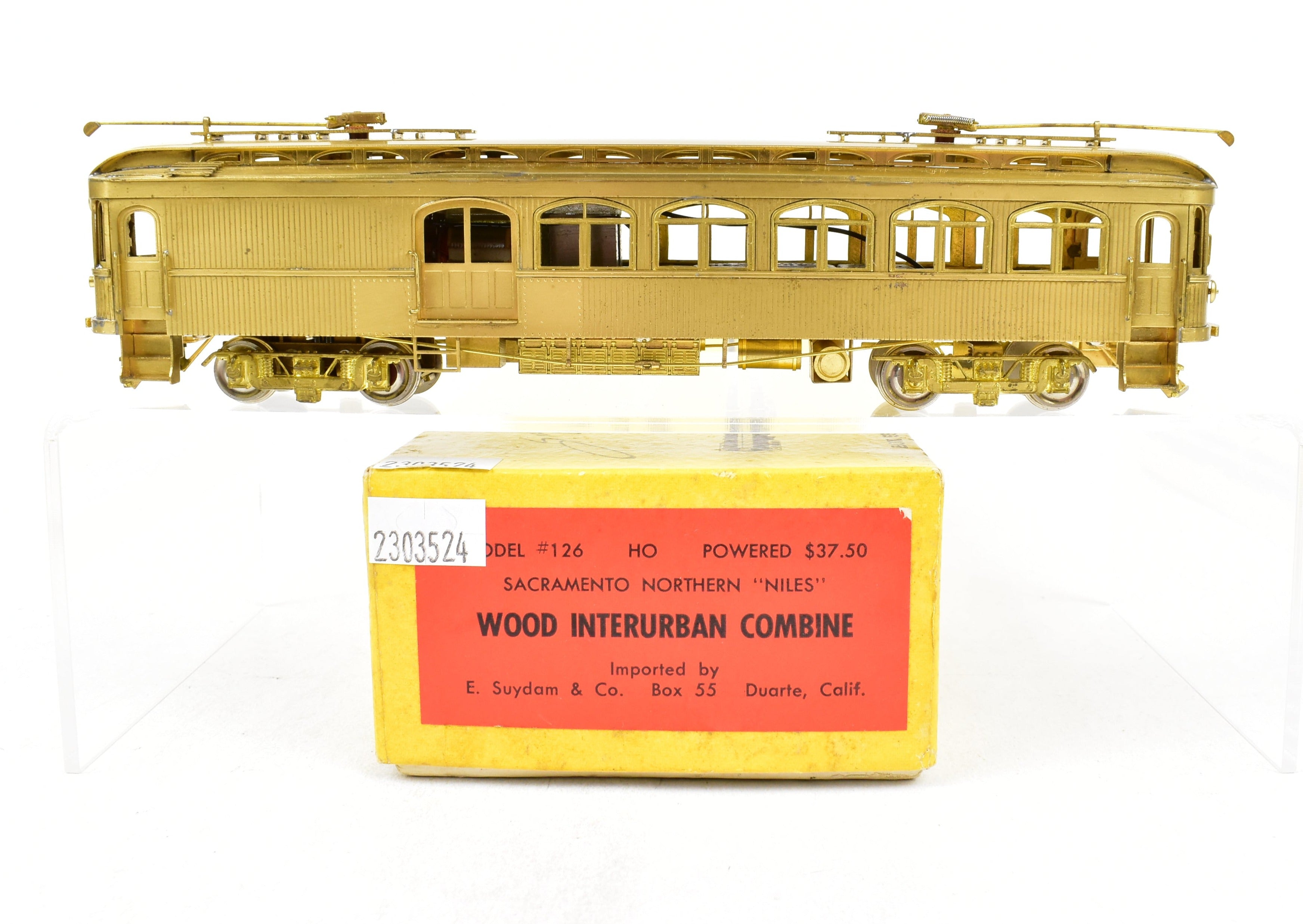 HO Scale Brass Suydam Sacramento Northern Niles Wood Interurban Combine Model with 5 Windows
