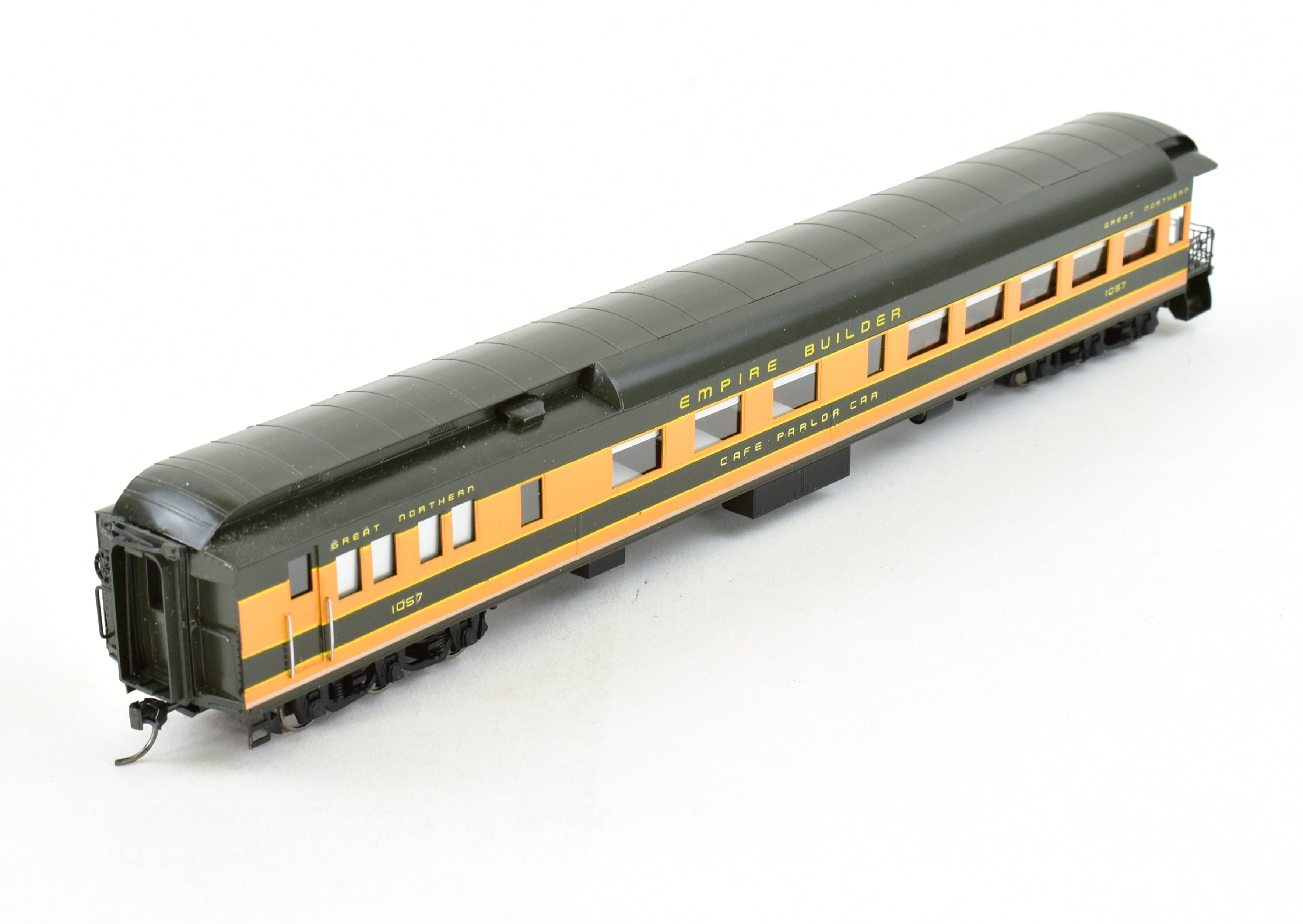 HO Scale Custom - Painted Brass Lambert Great Northern Cafe Lounge Observation Model with Interior Details