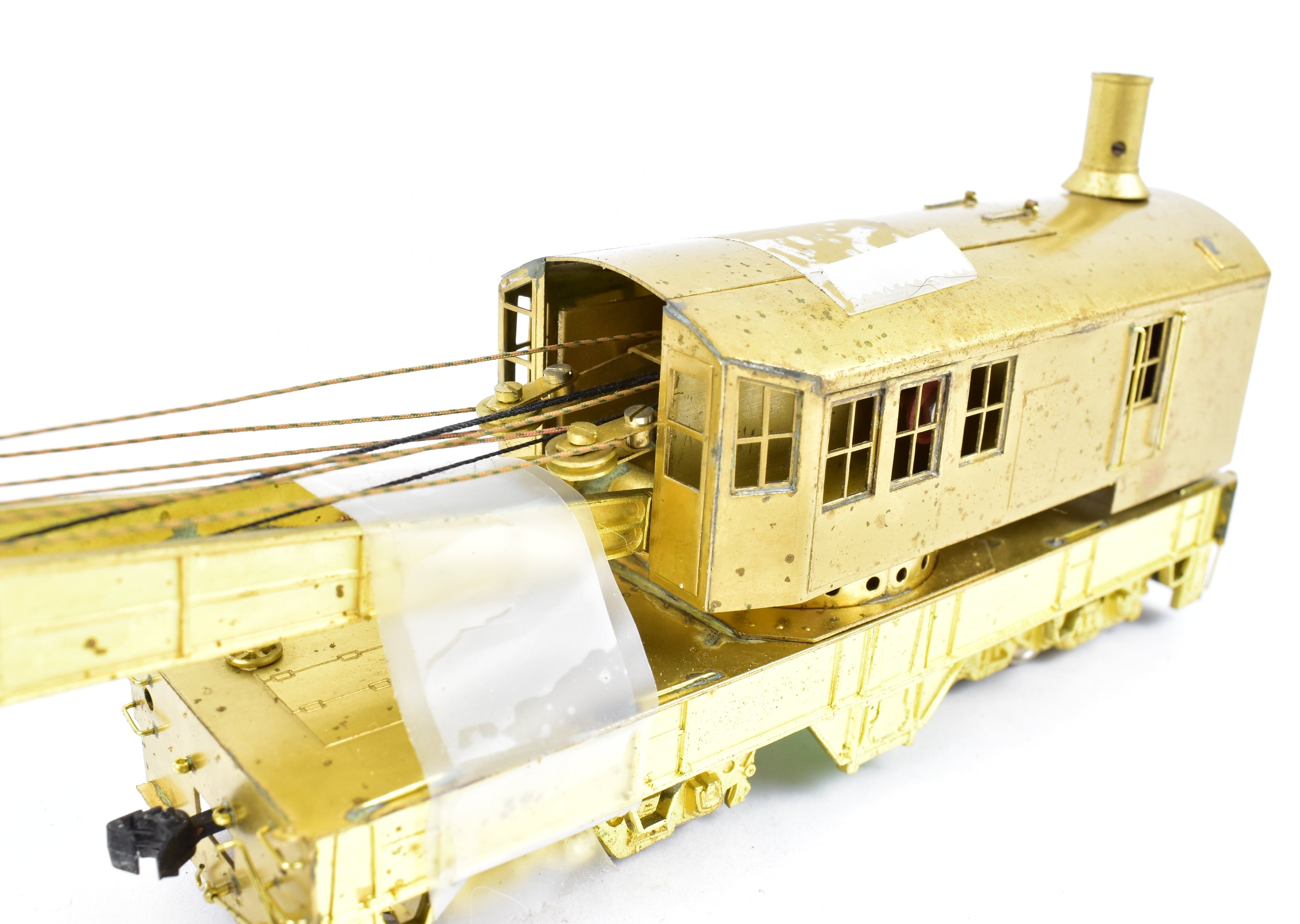 HO Scale Brass Lambert 250-Ton Railway Crane for Track Maintenance