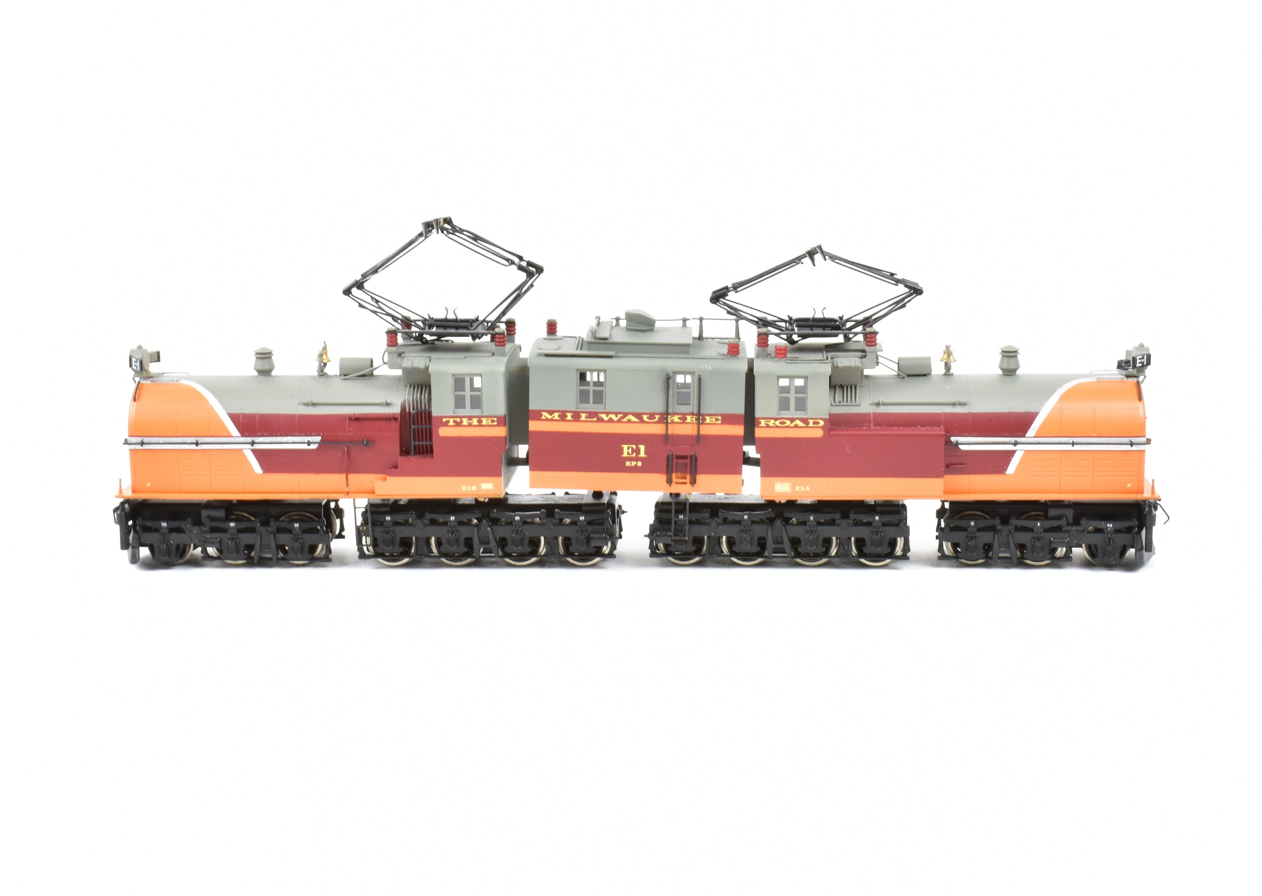 High - Quality HO Scale Custom Brass Milwaukee Road EP - 2 BI - Polar Gearless Electric Model Train Pro - Painted No. E1