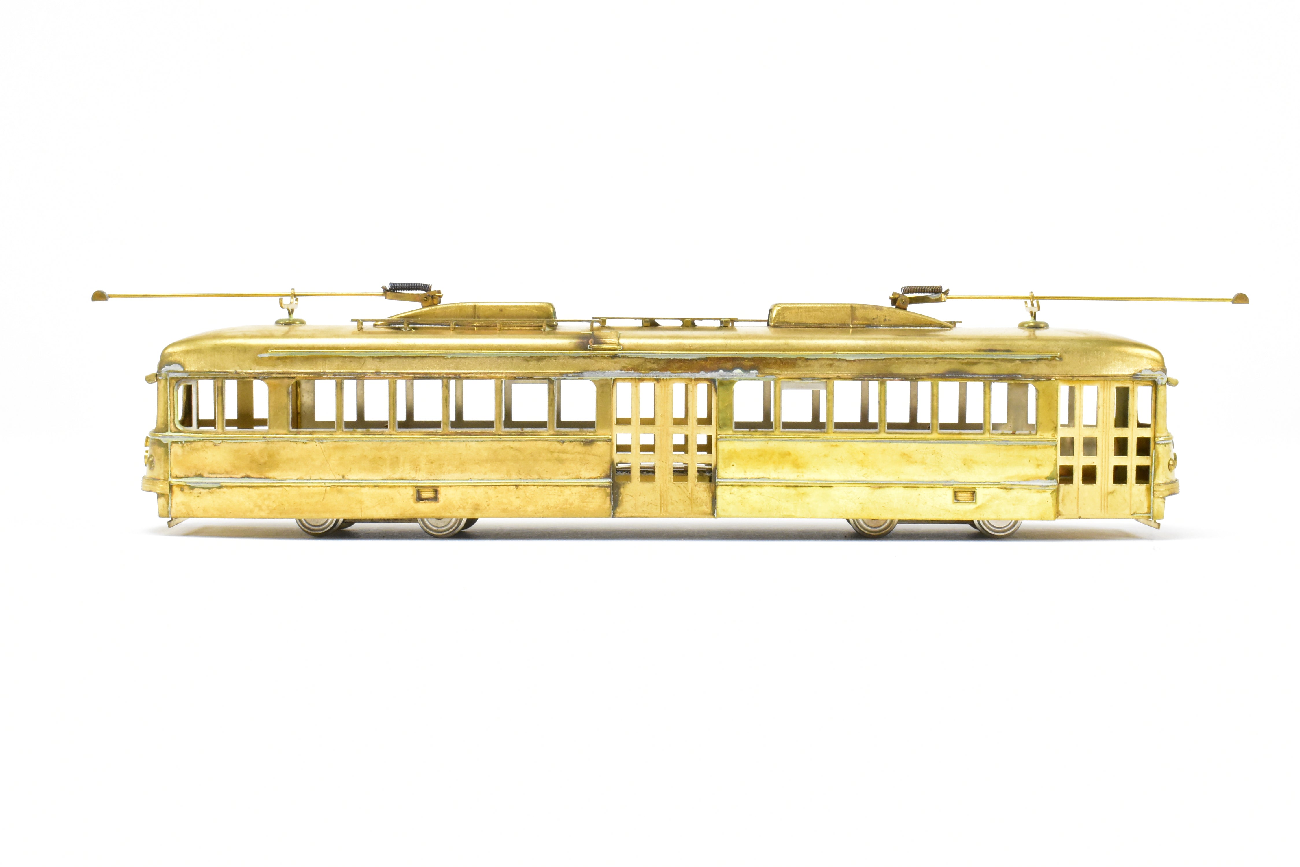HO Scale Unpowered Trailer: Brass Suydam Pacific Electric Double End PCC Car