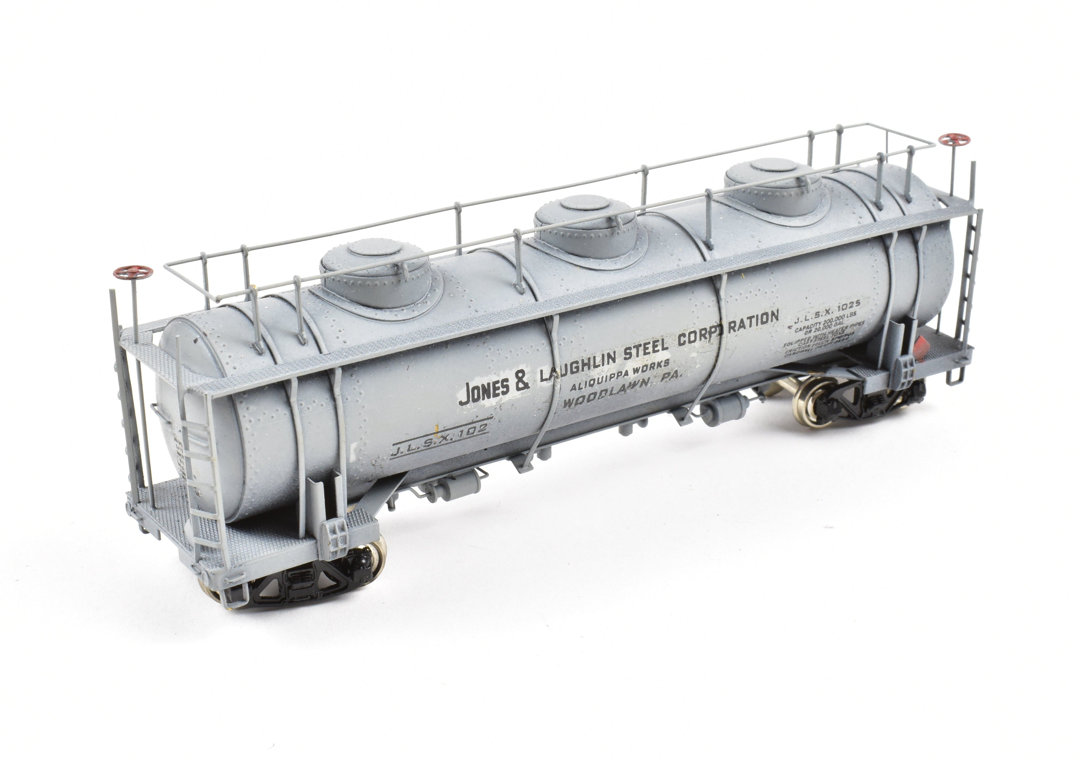 HO Scale Brass NorthWest Short Line 20,000 Gallon 3 Dome Tank Car with Kadee Couplers