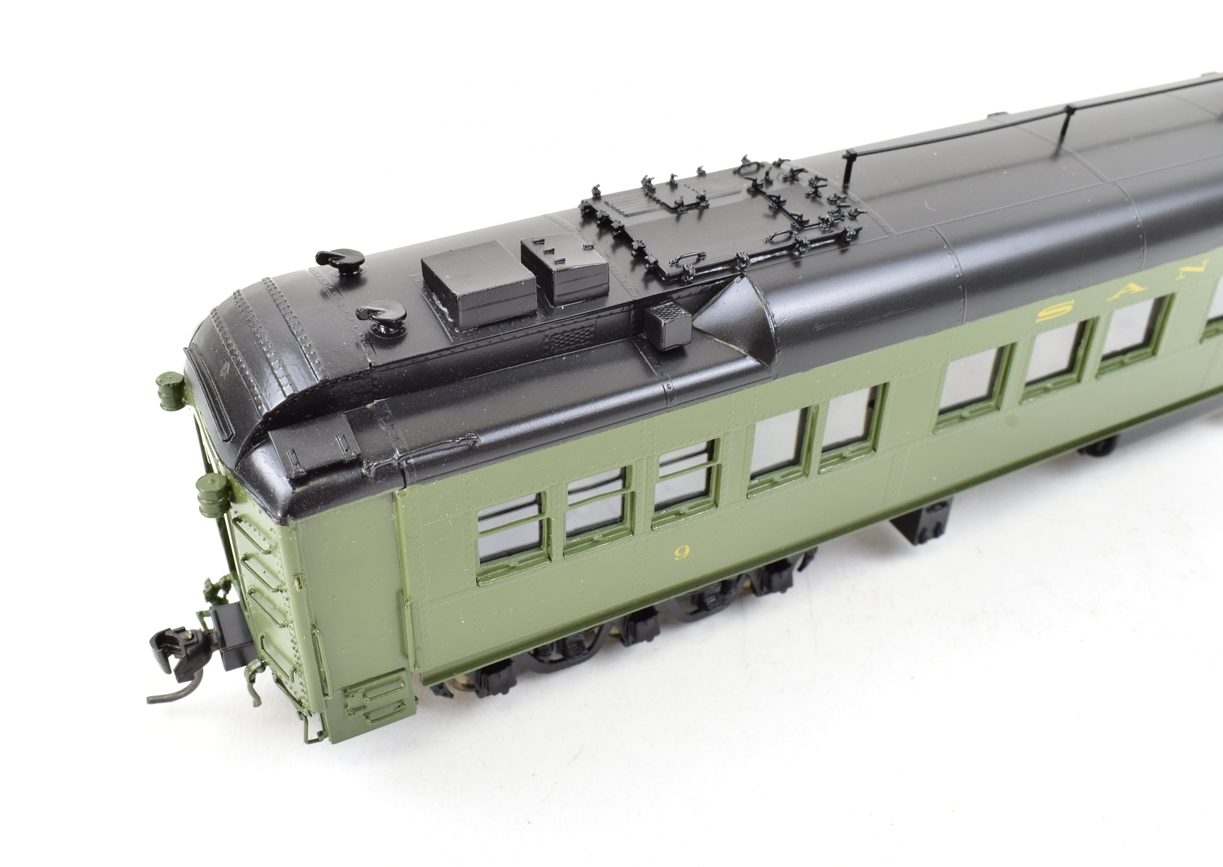 HO Scale Brass ATSF - Santa Fe Heavyweight Business Car #9 Factory Painted by Pecos River