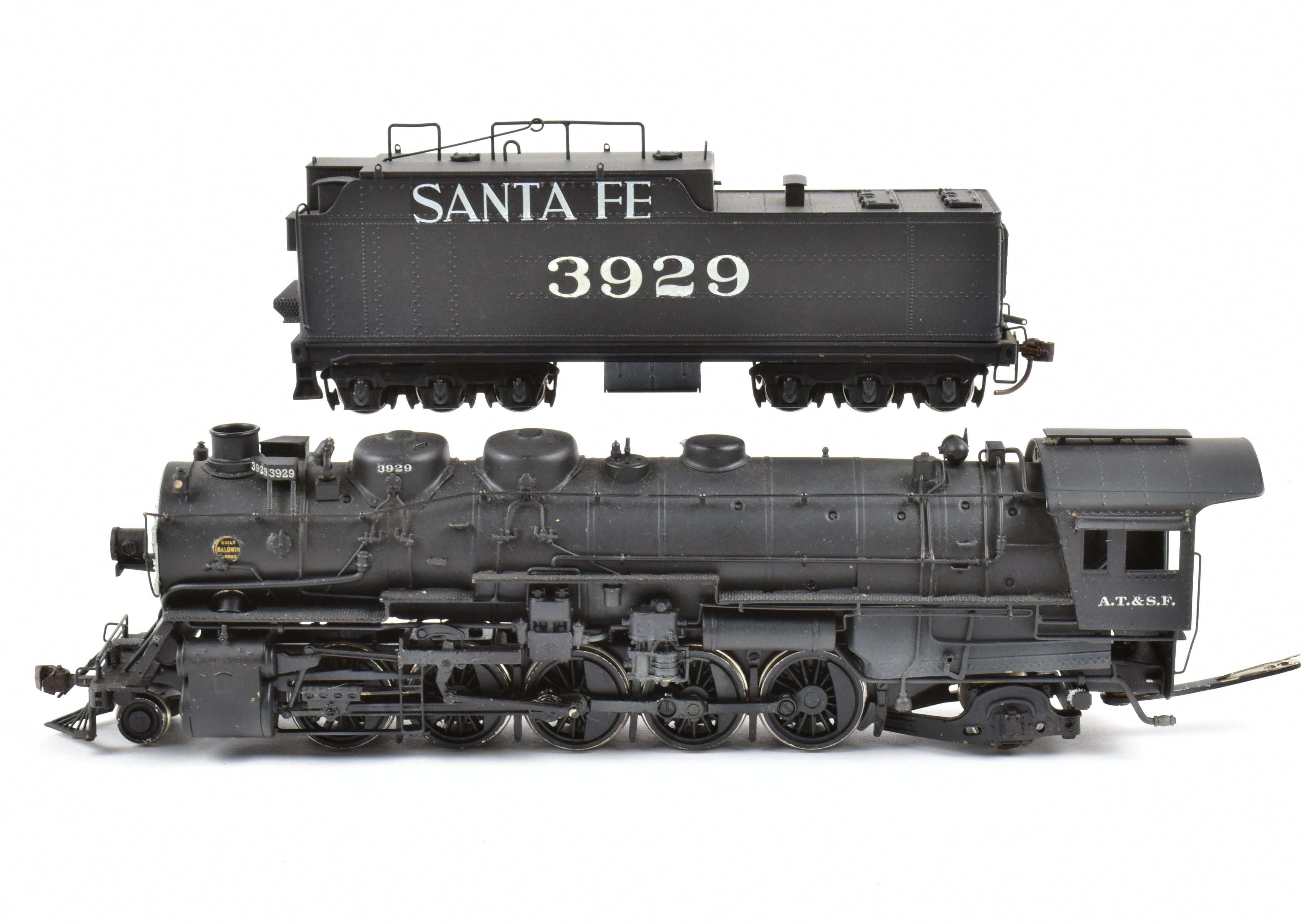 Custom Painted HO Brass PFM ATSF Santa Fe 2-10-2 3800 Class Locomotive No. 3929