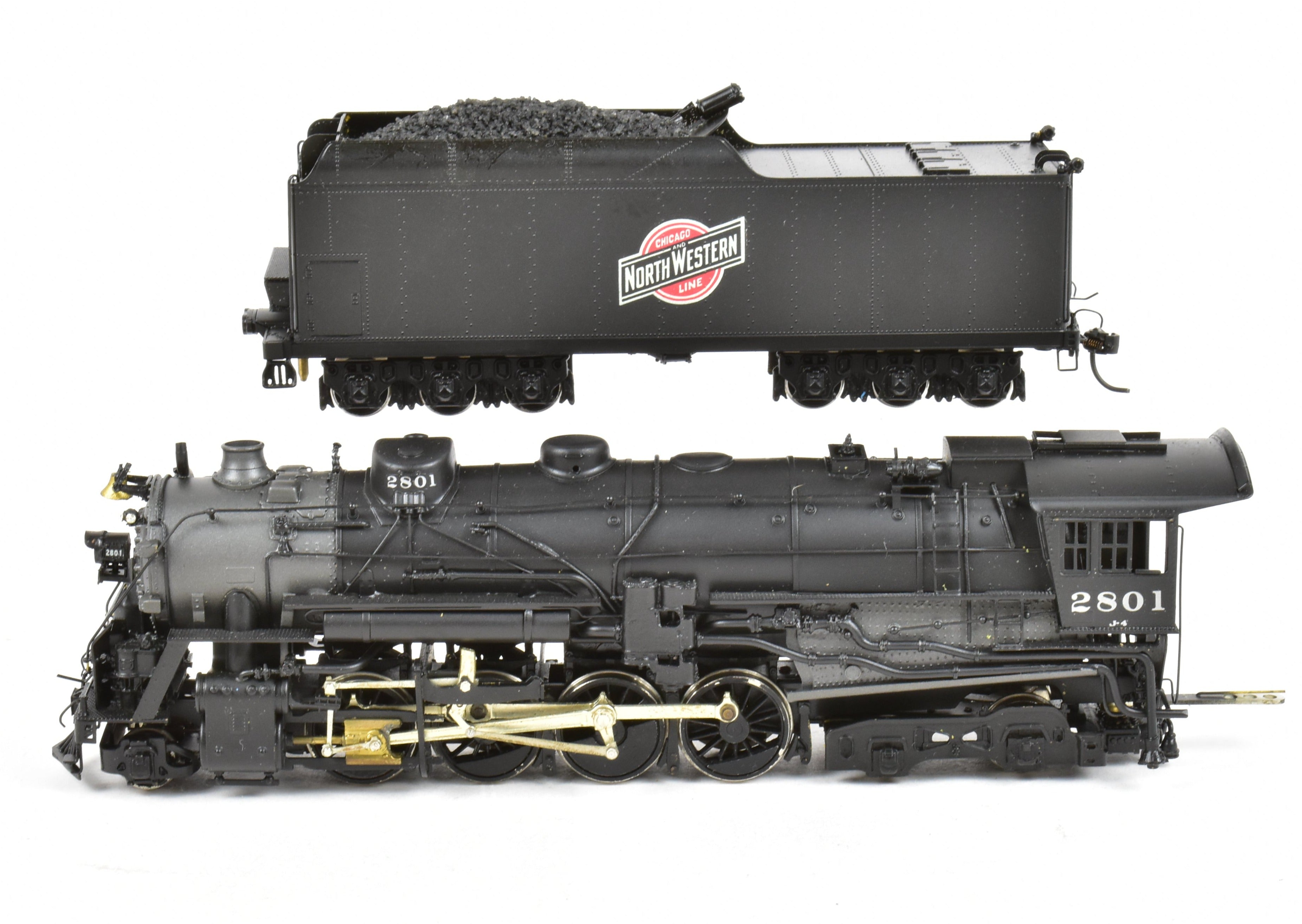 HO Scale Brass NPP Nickel Plate C&NW Class J - 4 2 - 8 - 4 Factory Painted Locomotive No. 2801
