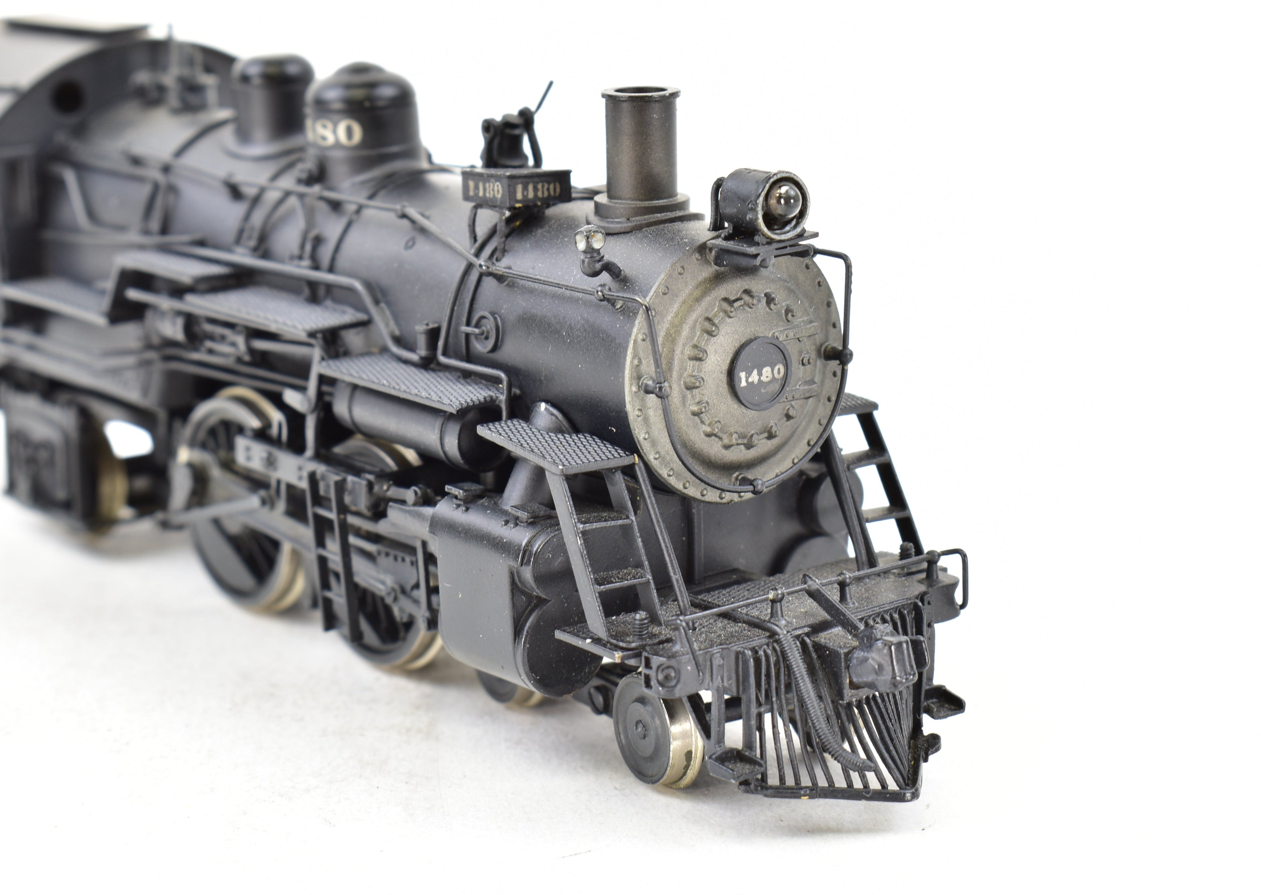HO Scale Brass Model Train - NJ Custom Brass ATSF Santa Fe Class 1400 4-4-2 Locomotive CP No. 1480, Sold As-Is Condition