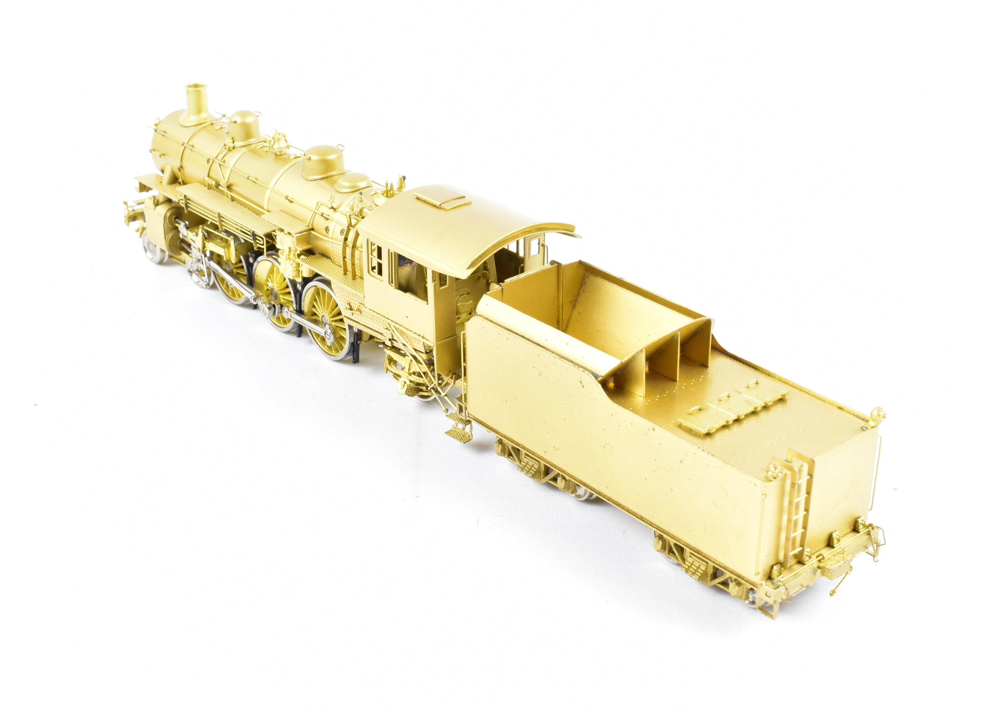 HO Scale Brass Nickel - Plated Model Train: Chicago & North Western Class E 4 - 6 - 2 Pacific Locomotive by NPP (Nickel Plate Products)