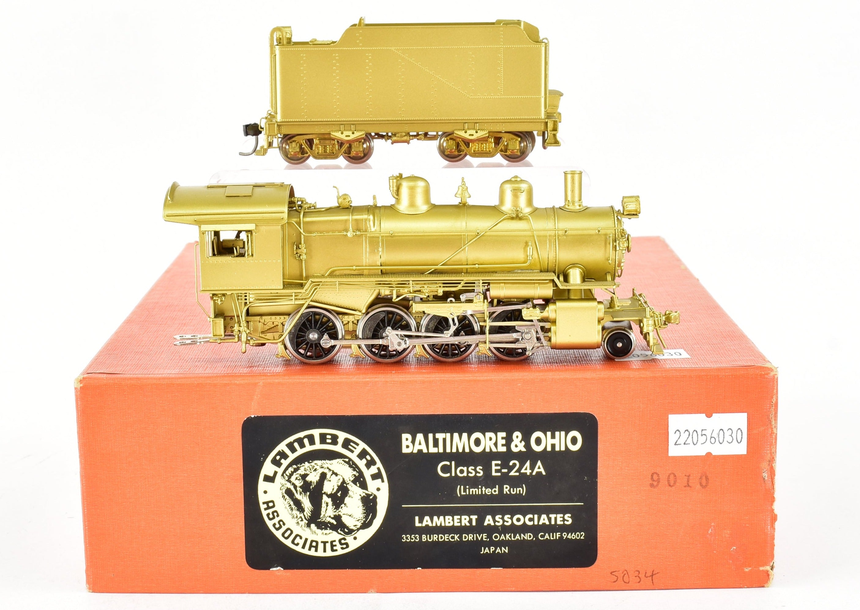 HO Scale Brass Model Train - Lambert Associates Baltimore & Ohio Class E - 24A 2 - 8 - 0 Consolidation Locomotive