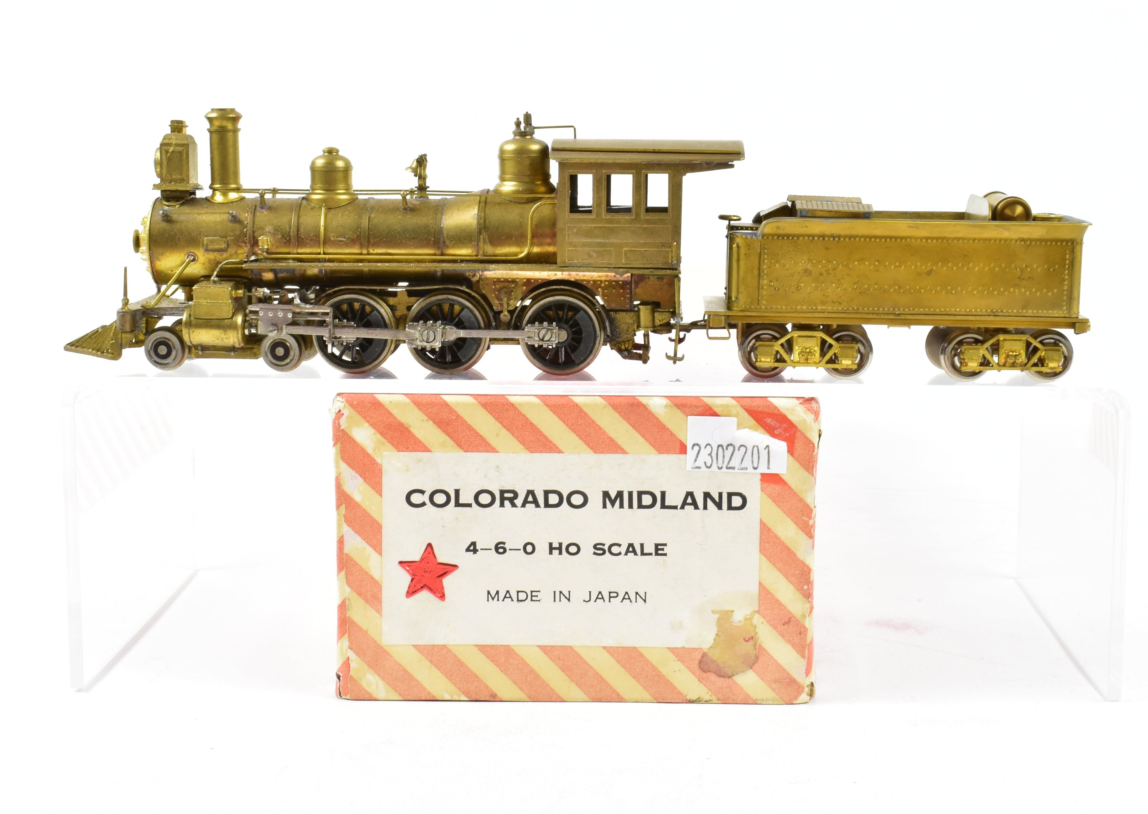 HO Scale Brass Model Train - Model Engineering Works Colorado Midland 4-6-0 Ten Wheeler Locomotive with Upgraded Drive System