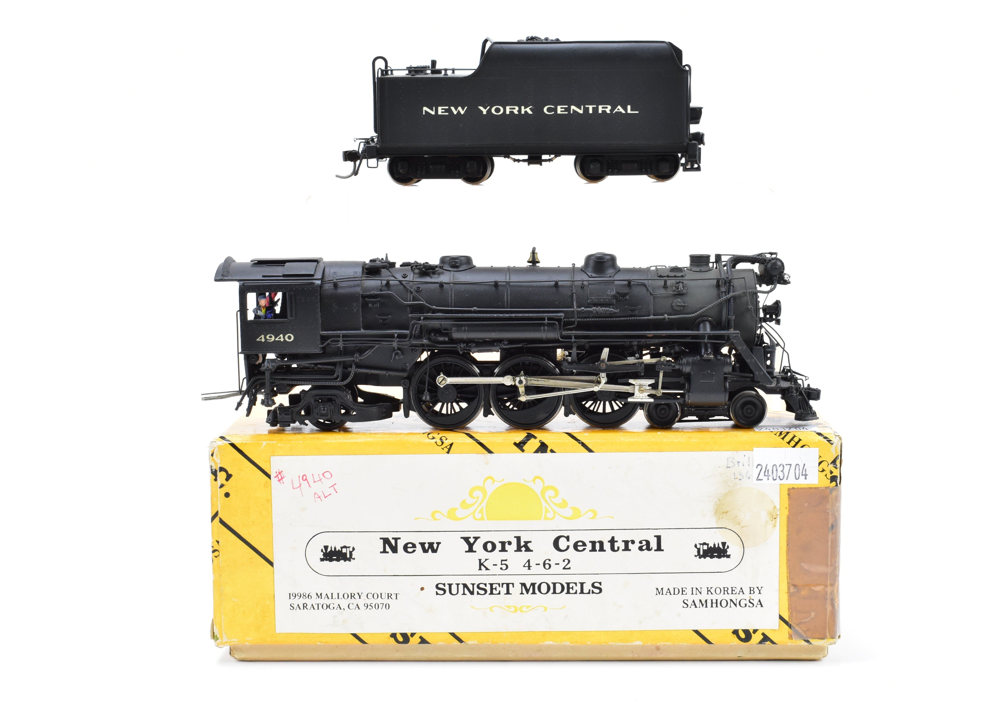 HO Scale Brass Sunset NYC - New York Central K - 5B 4 - 6 - 2 Custom - Painted Model