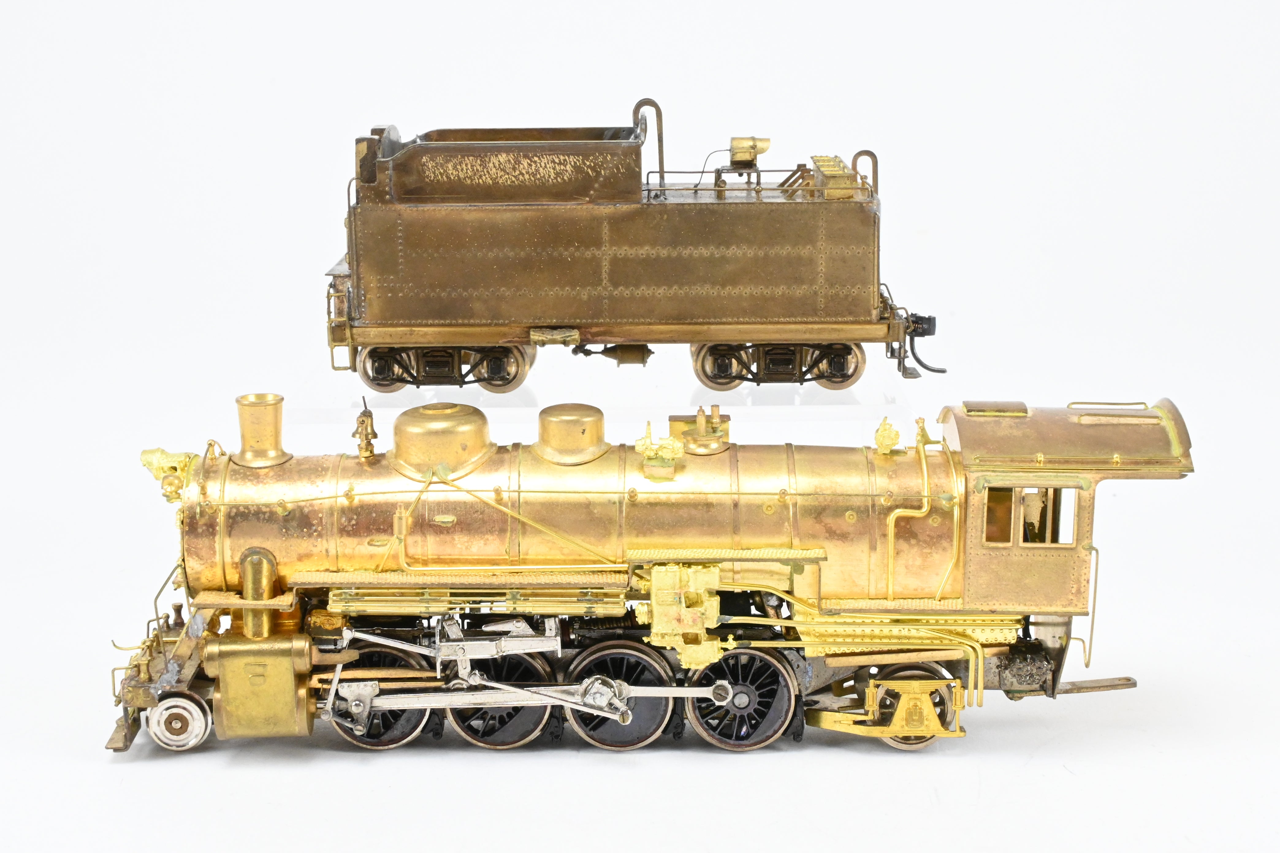 HO Scale Brass LMB Models CB&Q - Burlington Route 2-8-2 O-1A Mikado Steam Locomotive with Custom Tender Crafted by Joe G Collias