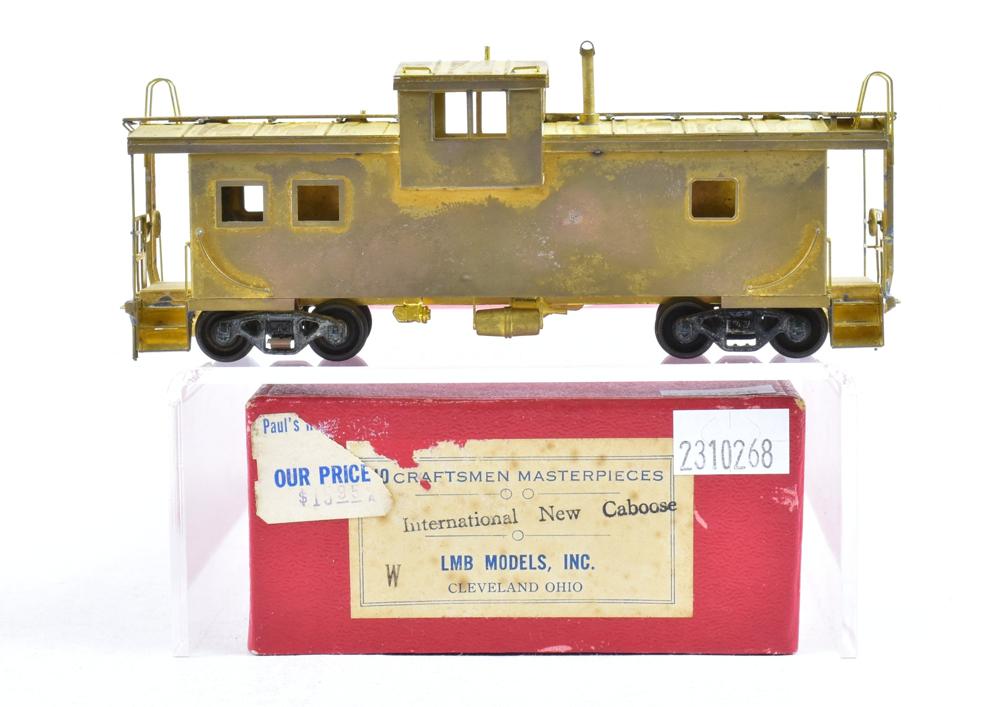 HO Scale Brass Model Railroad Wide Vision Caboose by LMB Models Inc. for Various Roads, International Design